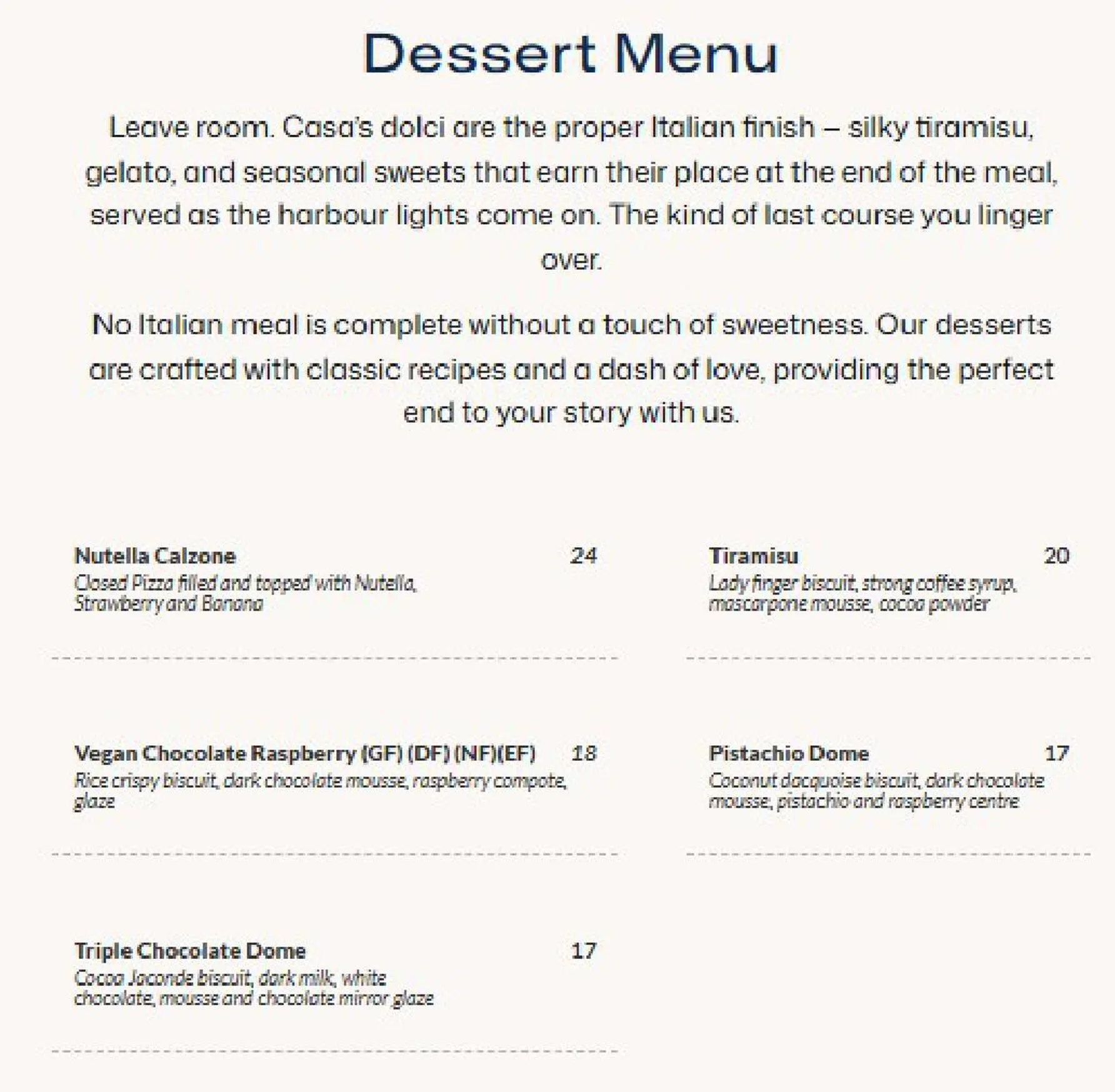 Casa Ristorante Italiano menu, page 5