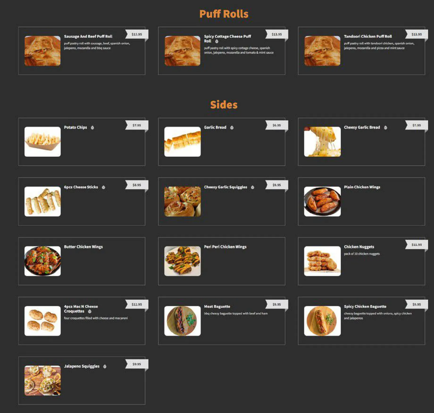 Sizzling Slice Turramurra menu, page 4