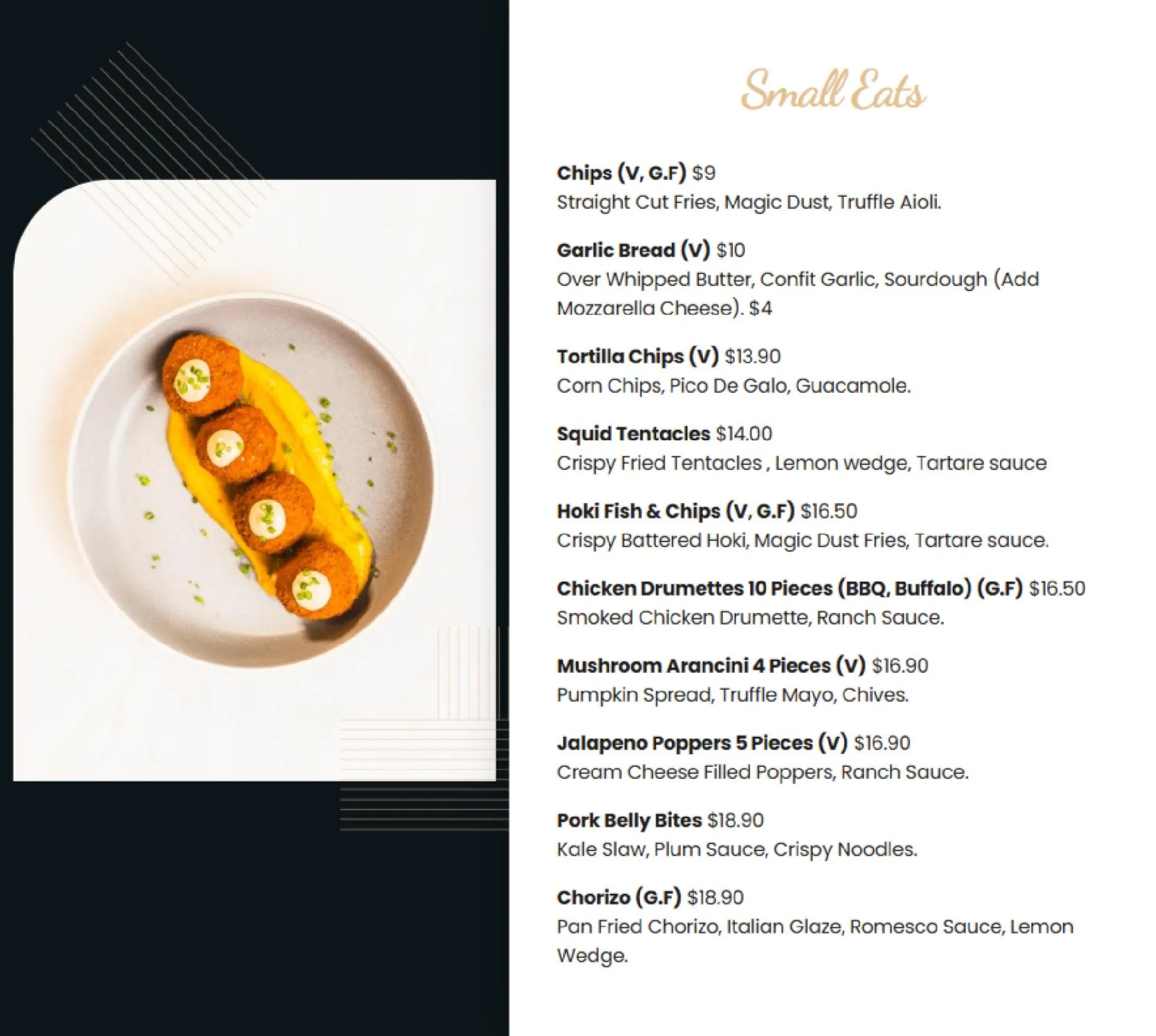 Fork & Flavours menu, page 7
