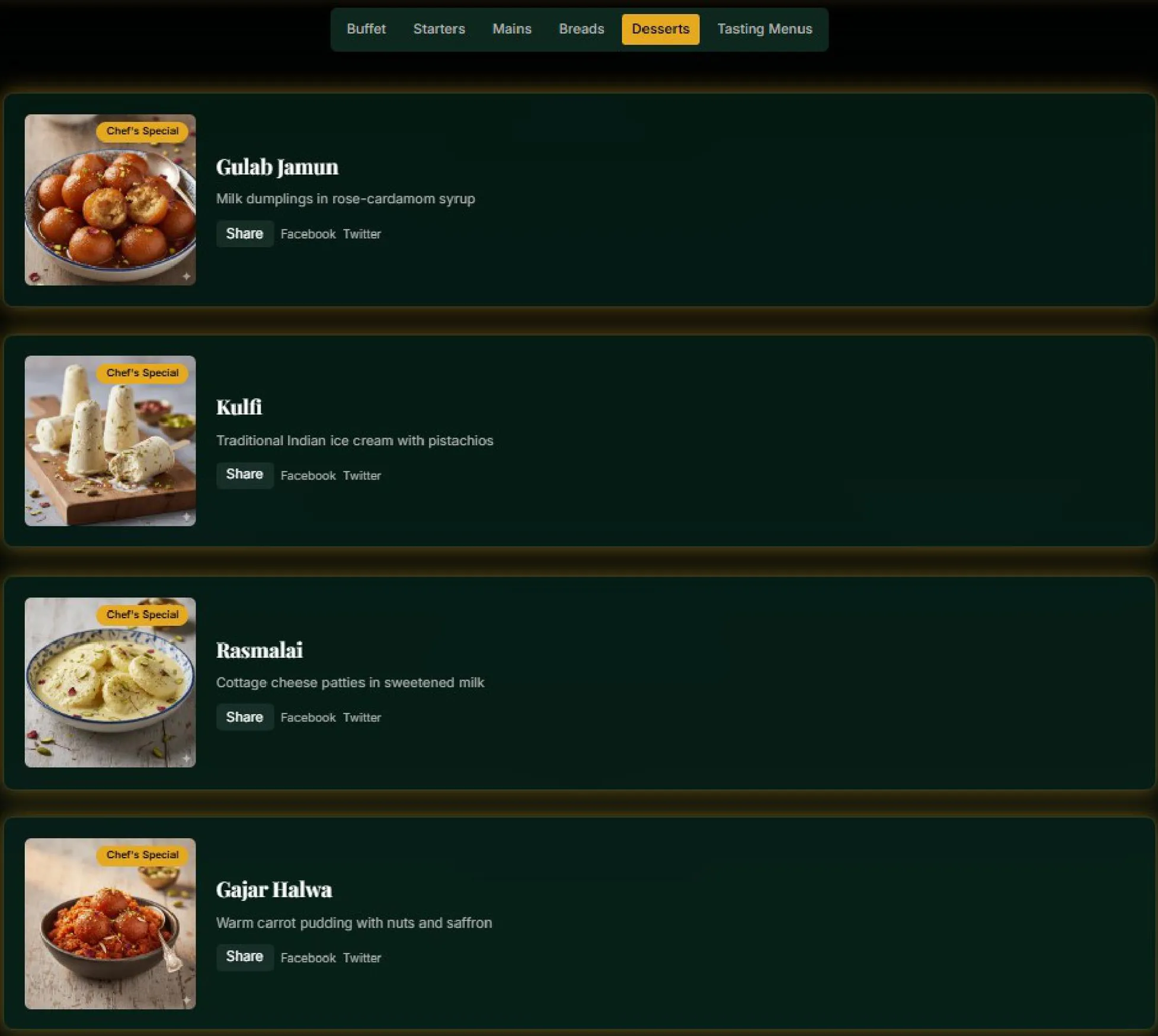 High Spirits – Bunbury’s Luxury Indian Fine Dining menu, page 5