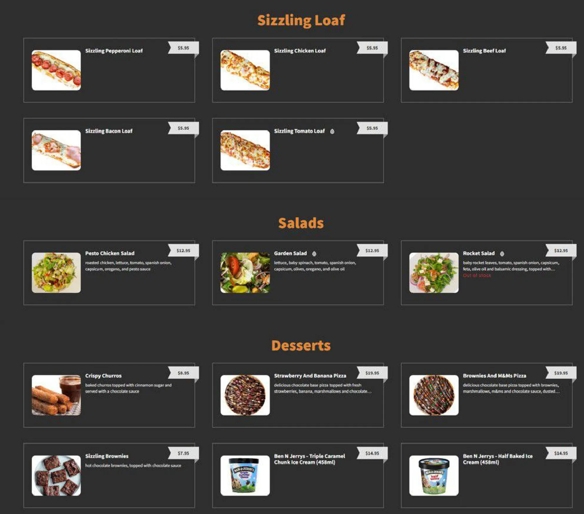 Sizzling Slice Turramurra menu, page 5