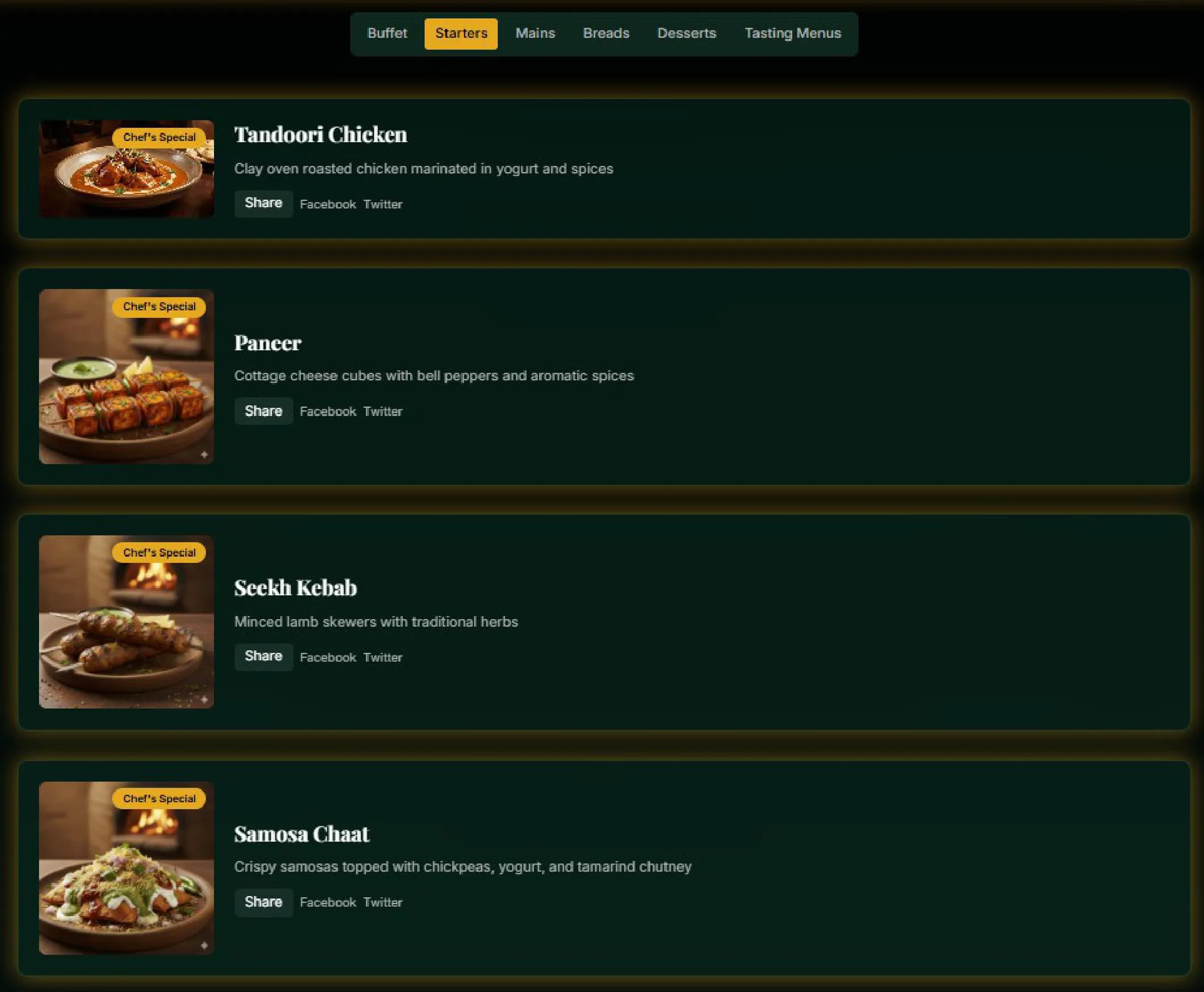 High Spirits – Bunbury’s Luxury Indian Fine Dining menu, page 2