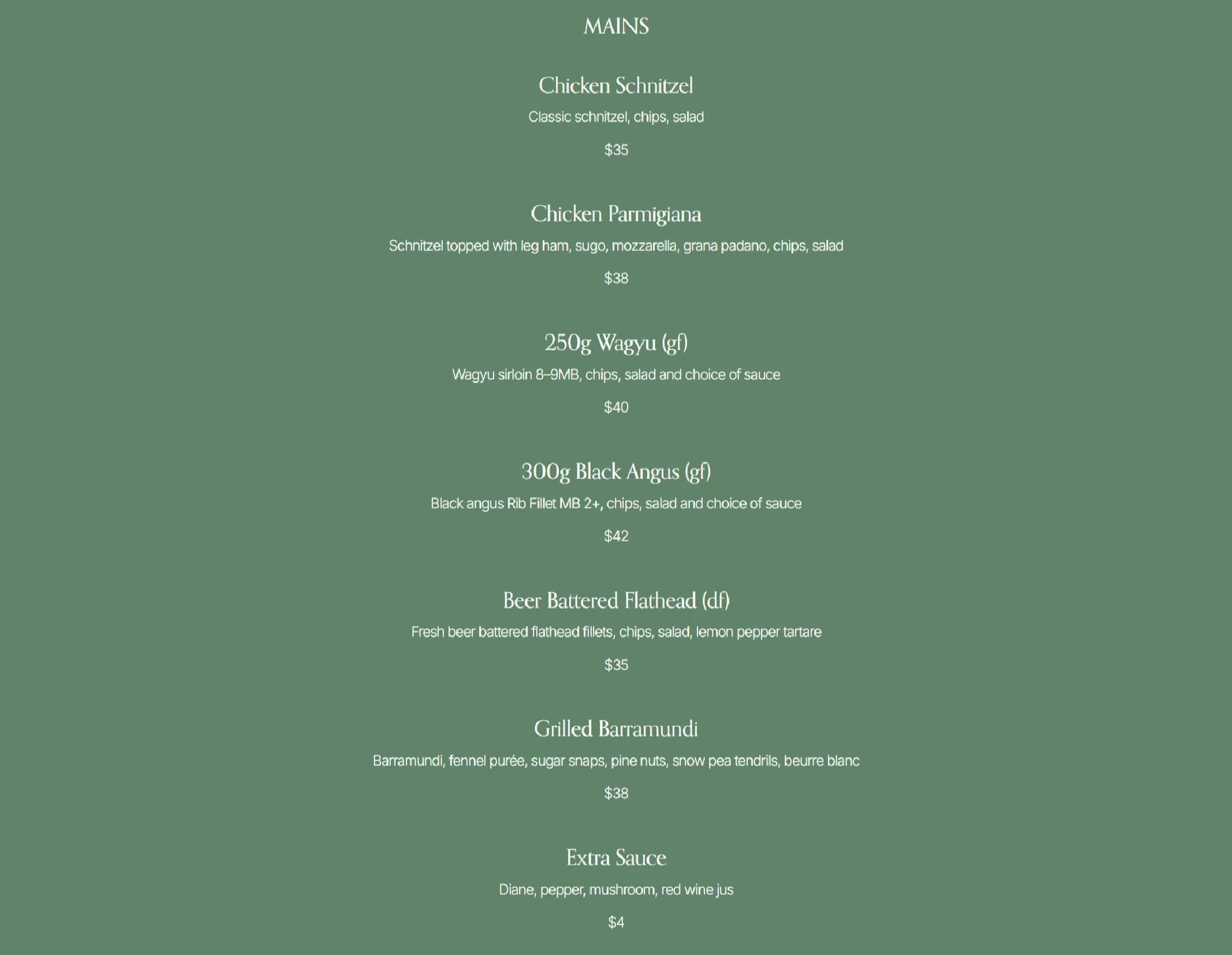 Bonnie Doon Public House menu, page 3