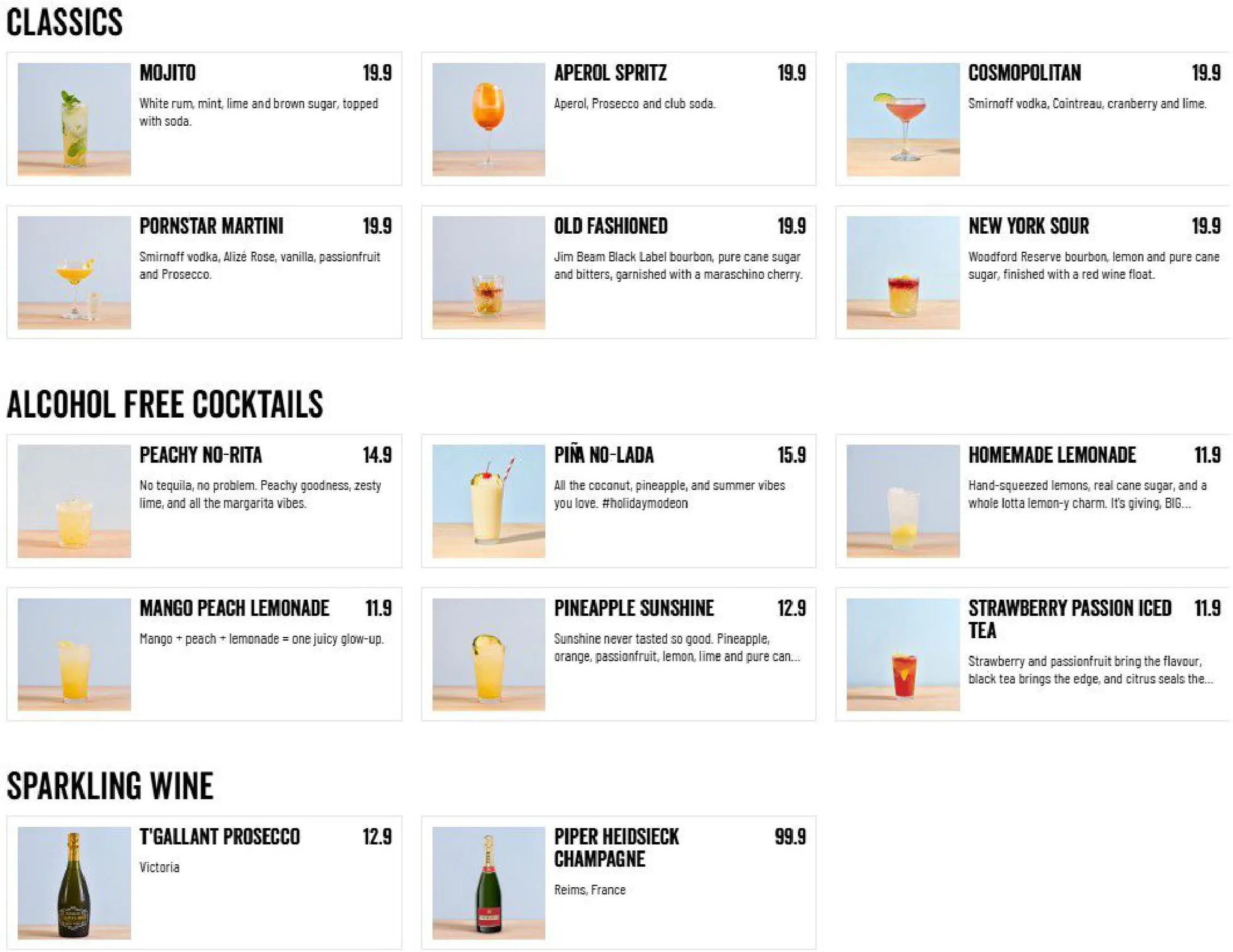 TGI Fridays Carousel menu, page 6