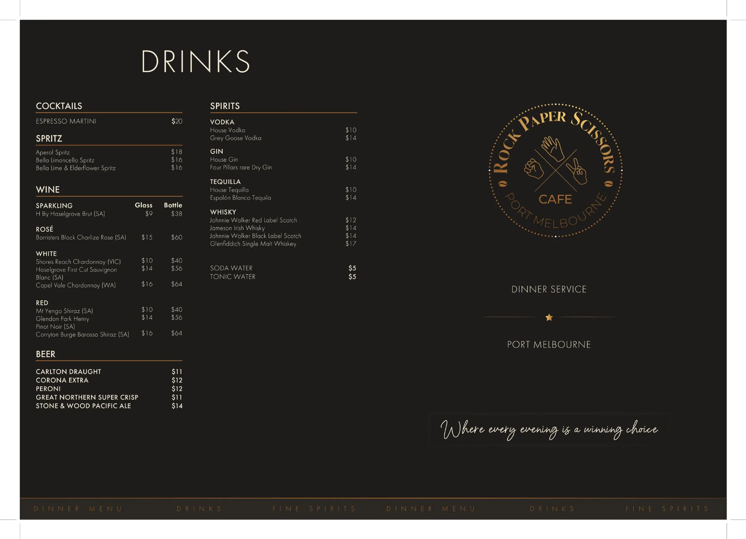 Rock Paper Scissors menu, page 3
