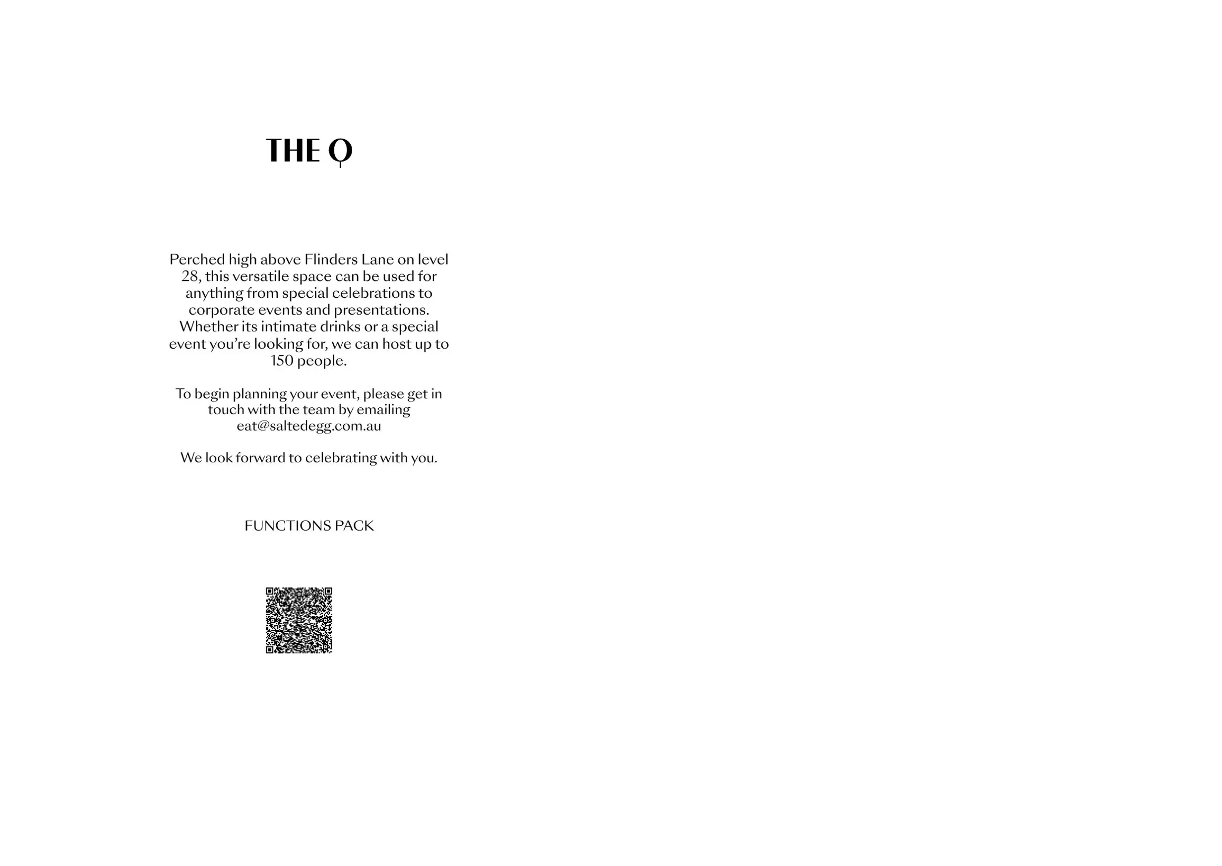The Q Rooftop Bar menu, page 10