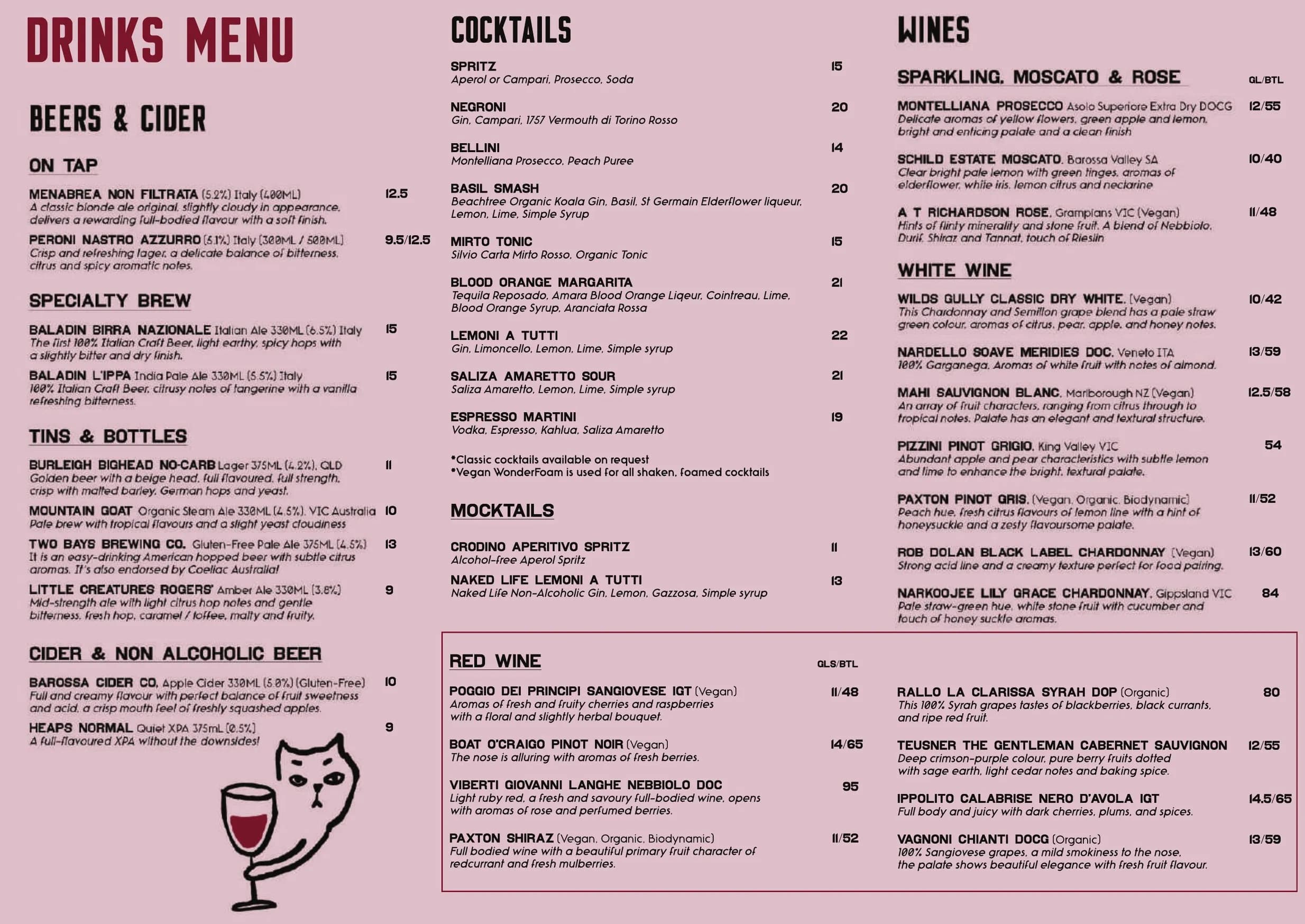 Farro menu, page 7
