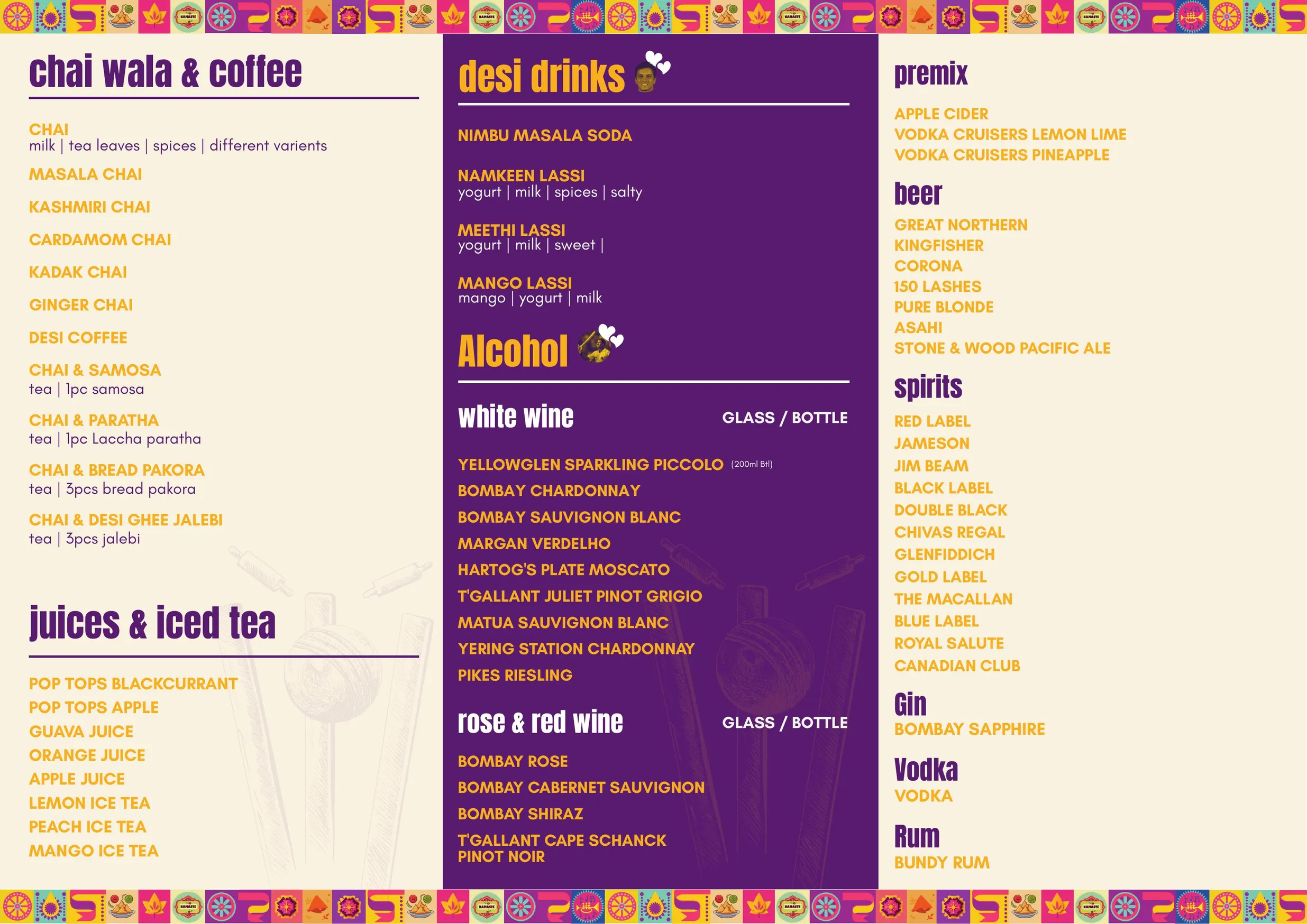 Bombay Dhaba menu, page 7