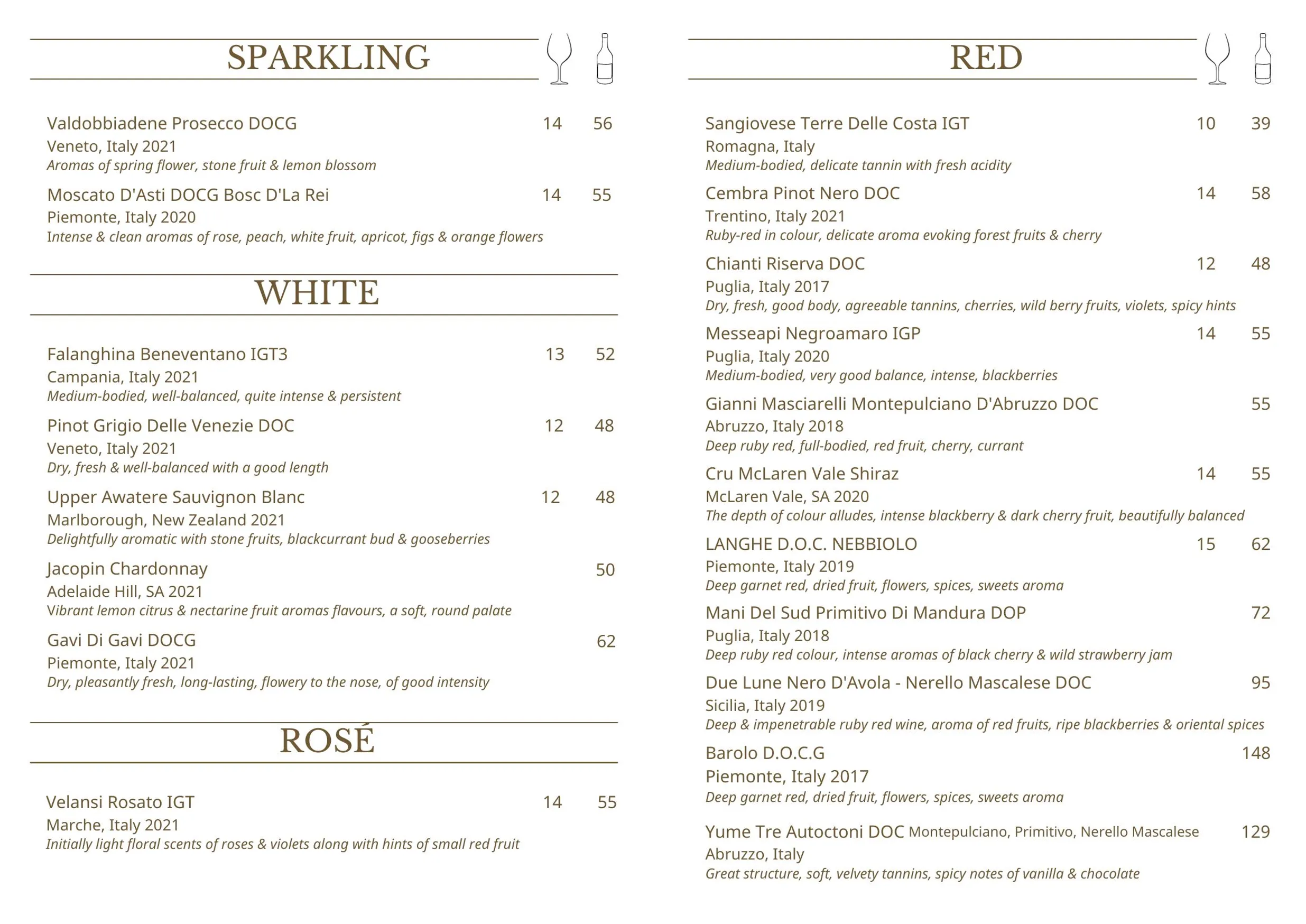 Semola menu, page 4