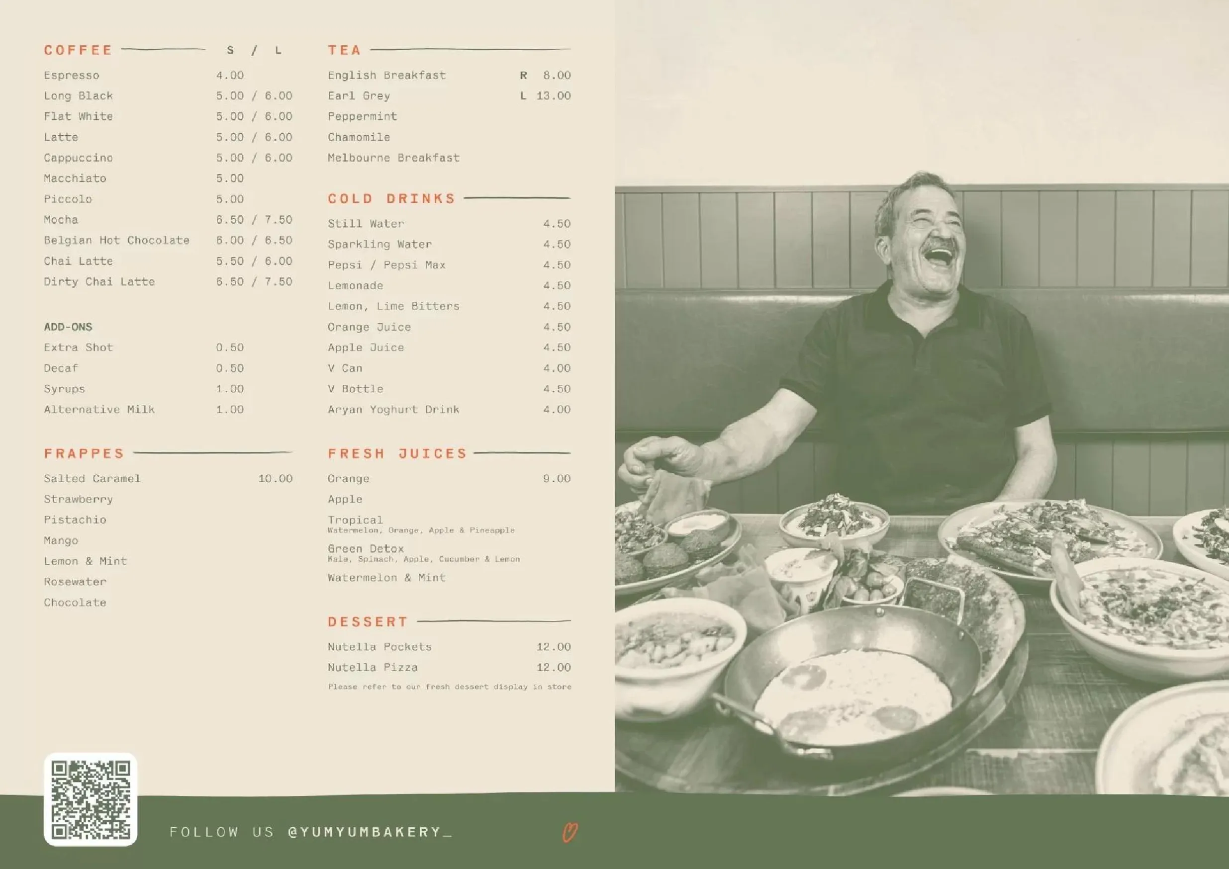 YumYum Bakery menu, page 2