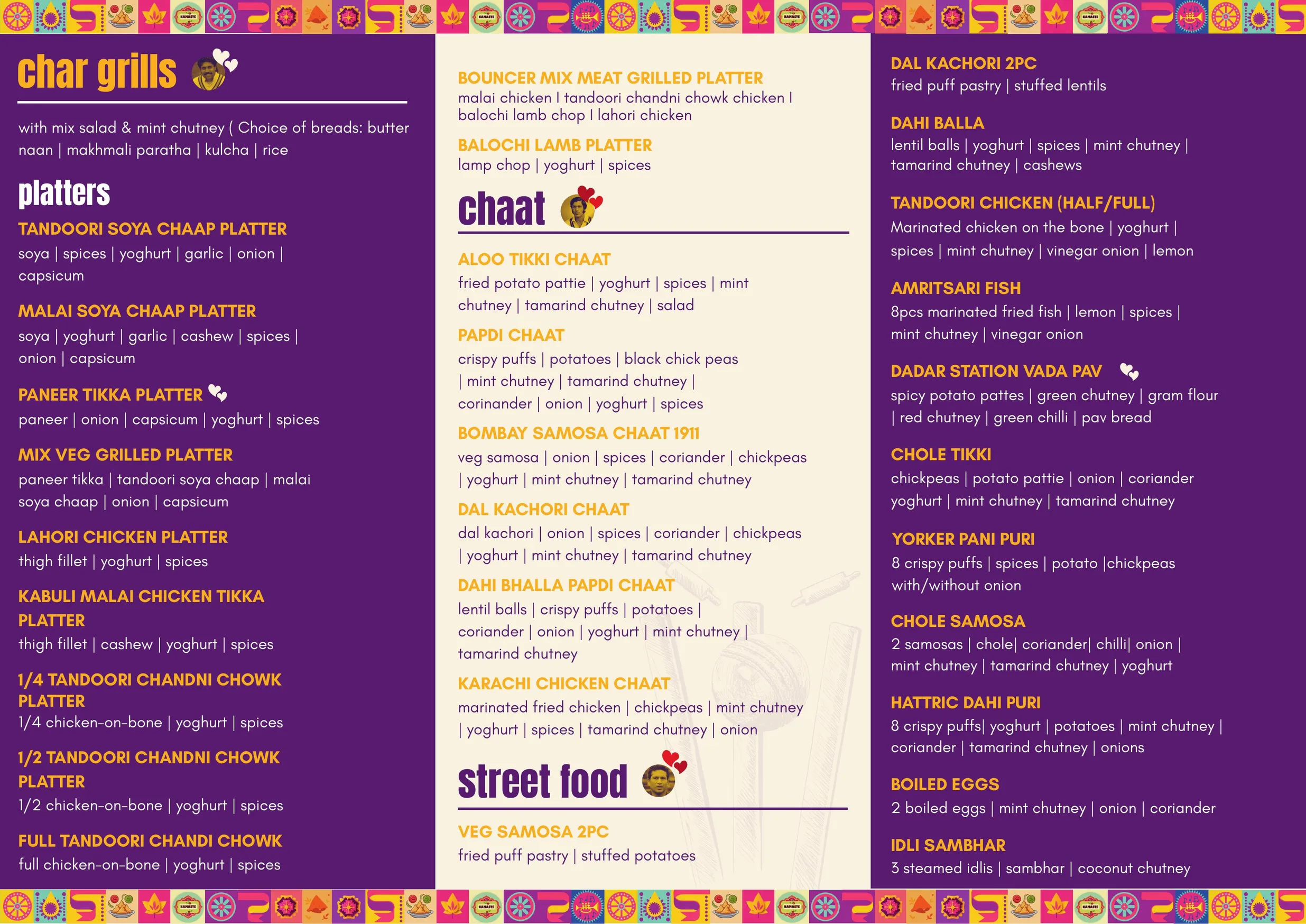 Bombay Dhaba menu, page 2