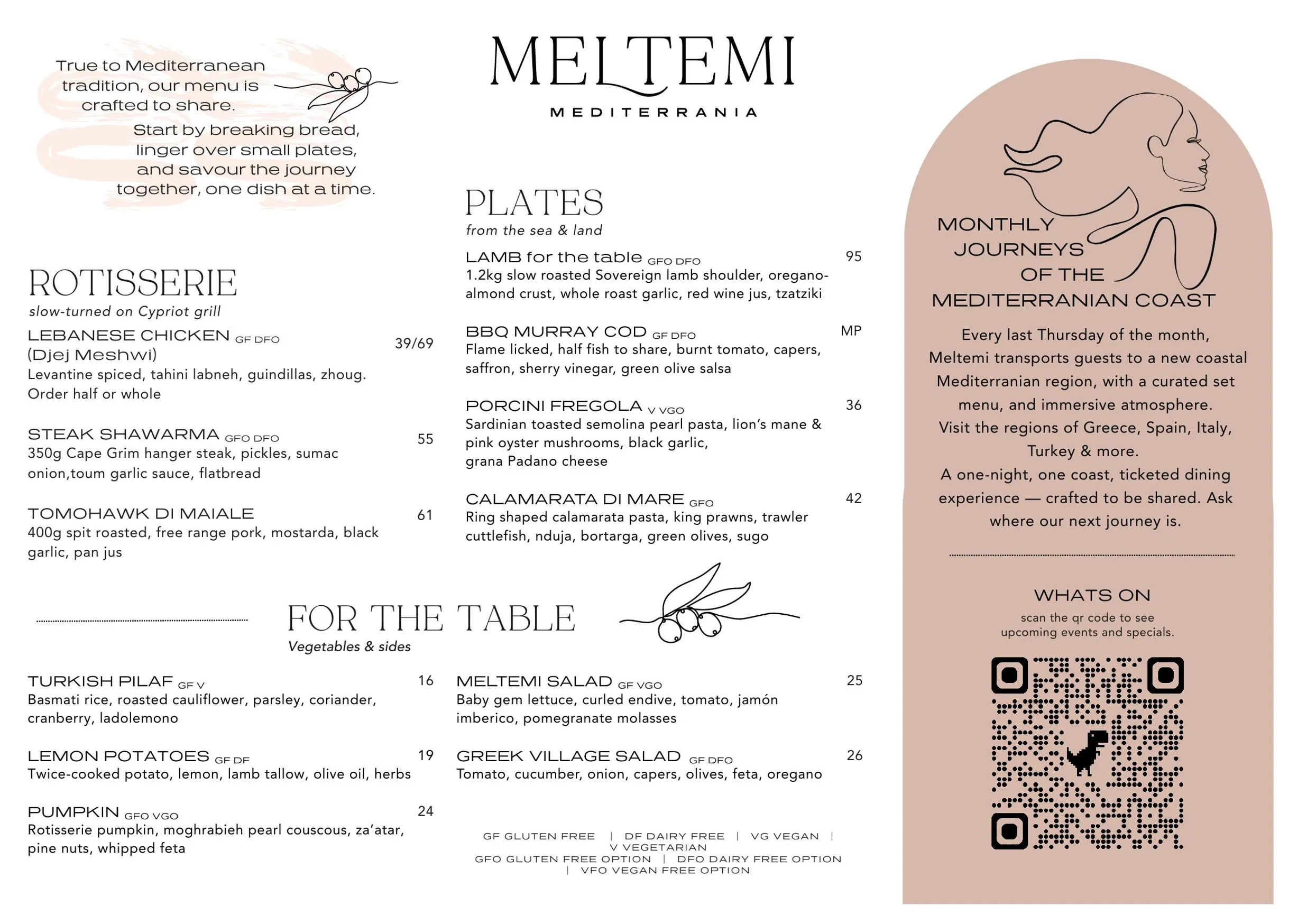 Meltemi Mediterrania menu, page 2