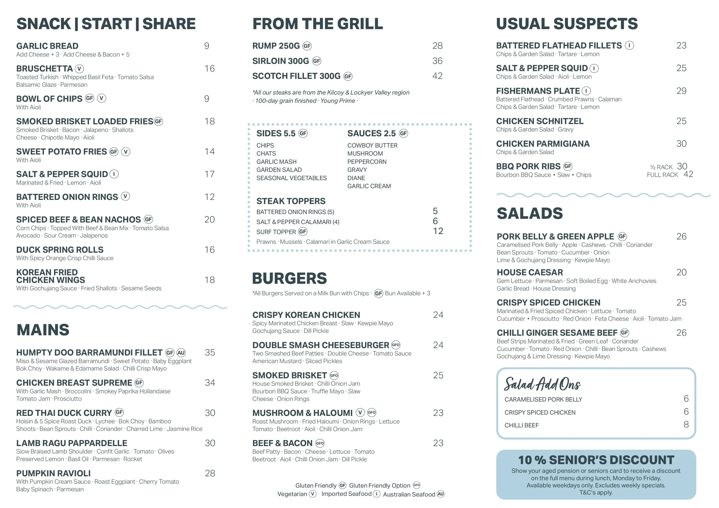 Laurieton Hotel menu, page 2