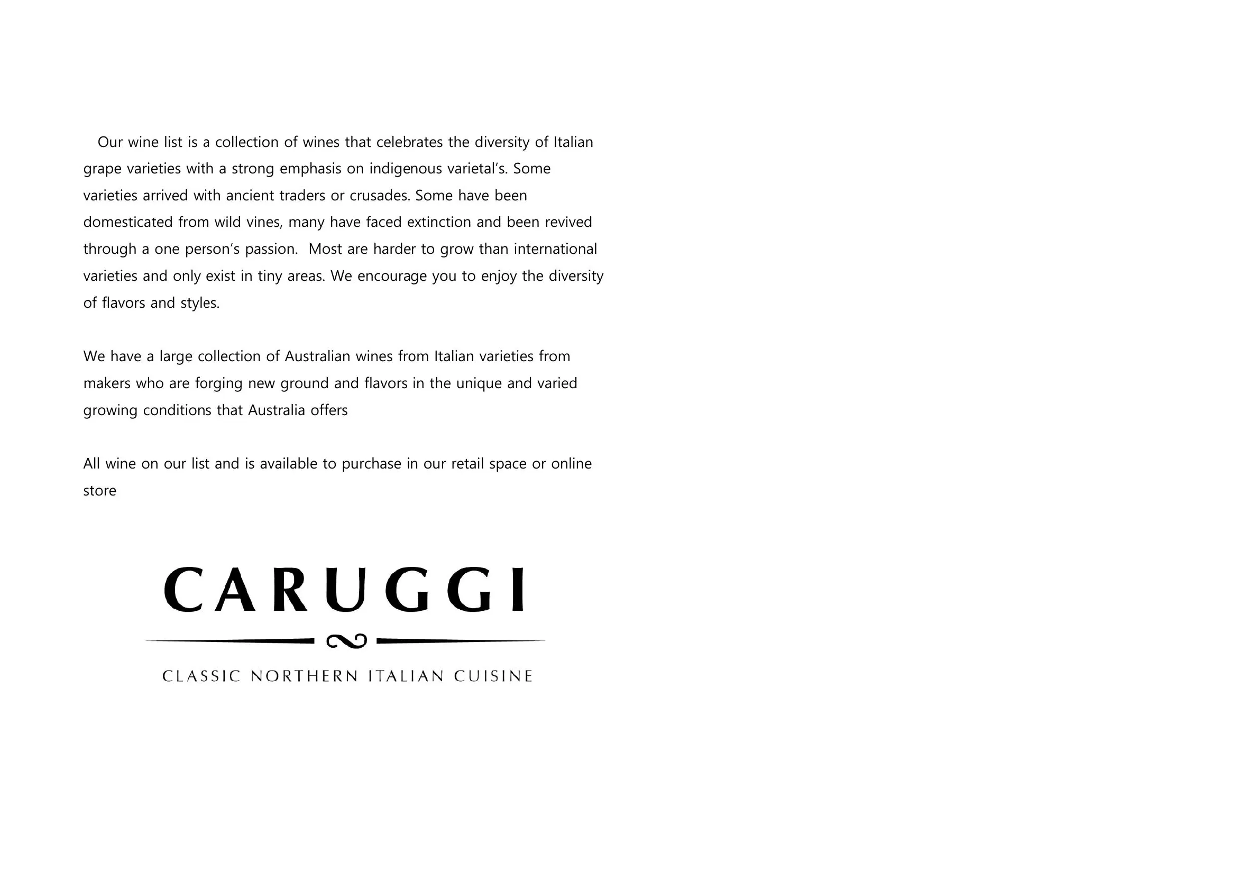 Caruggi menu, page 5