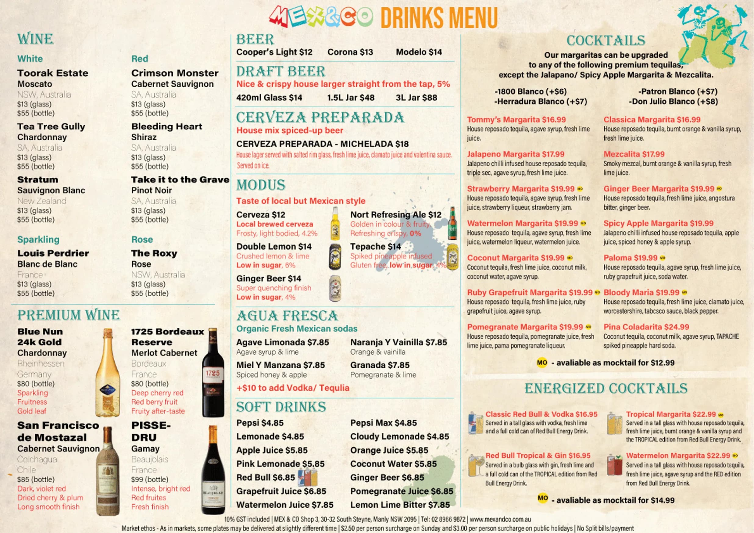 Mex & Co menu, page 2