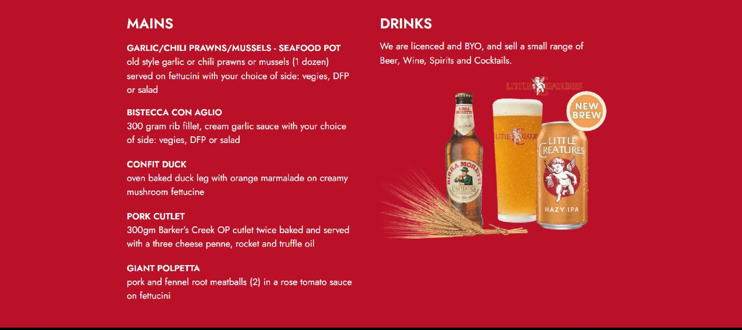 Elio’s Osteria menu, page 5