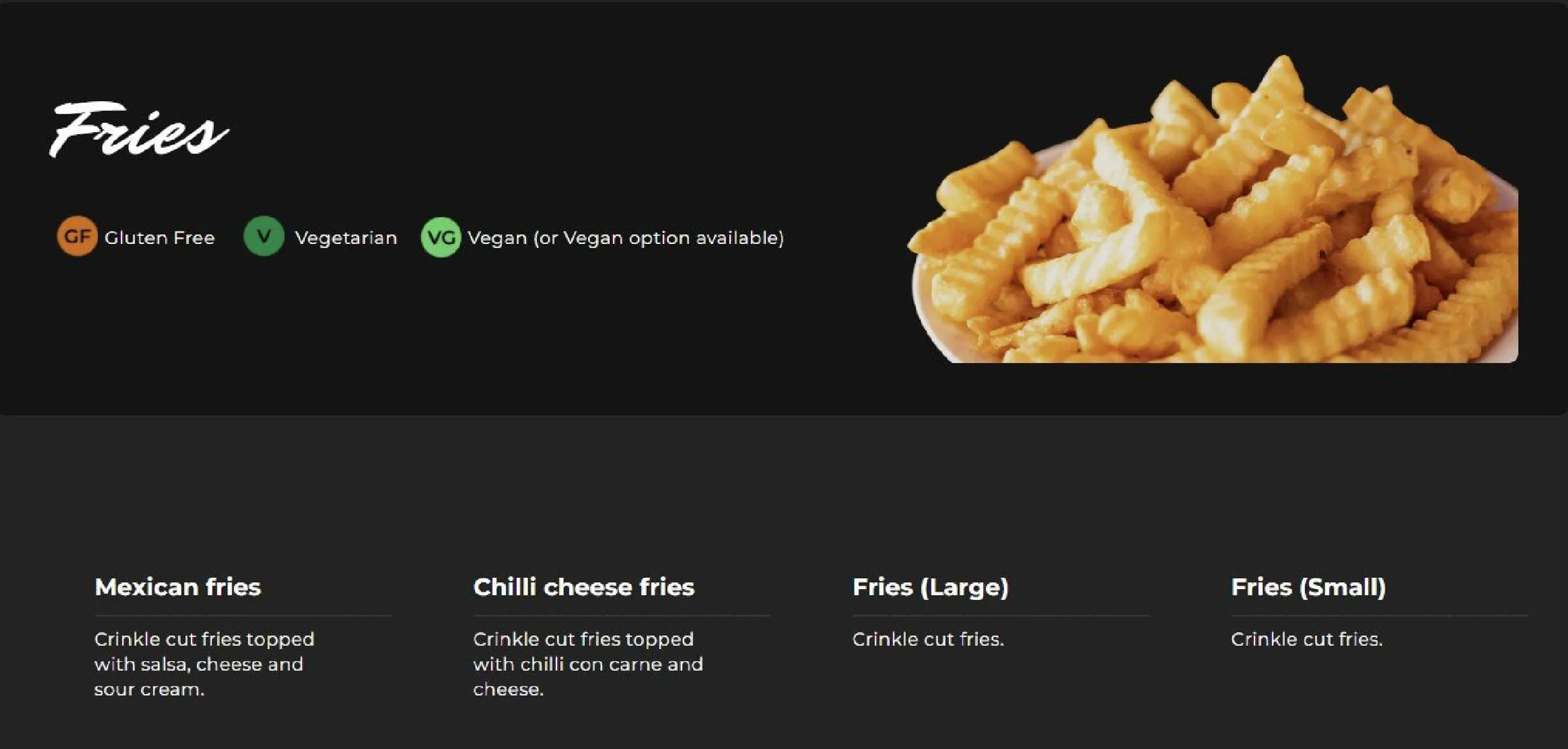 Taco Boy menu, page 5