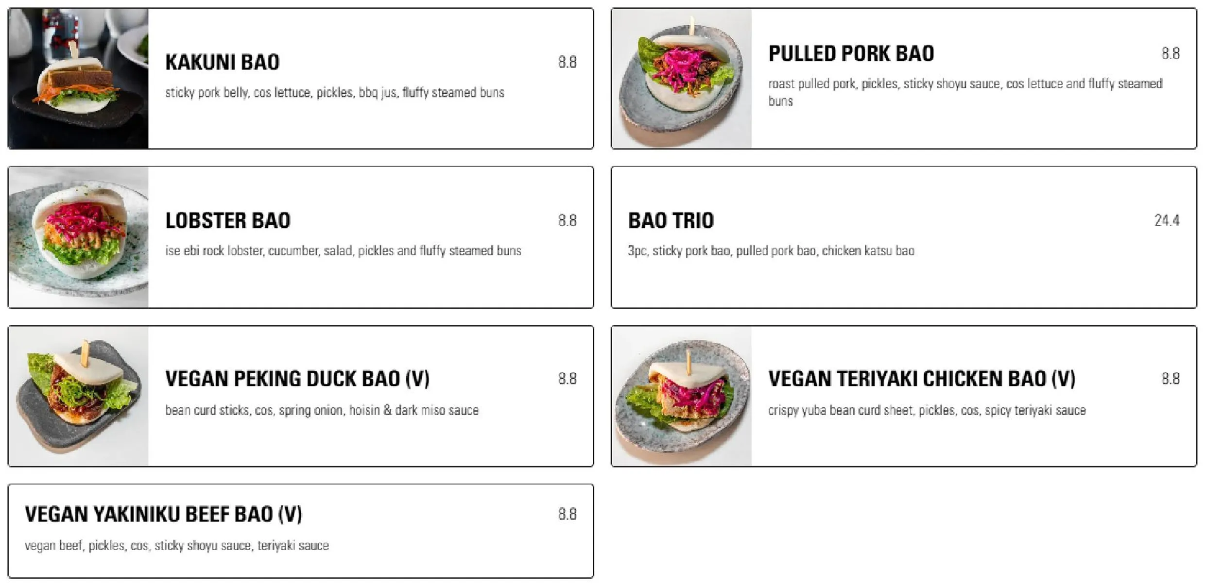 Shizuku Ramen menu, page 3