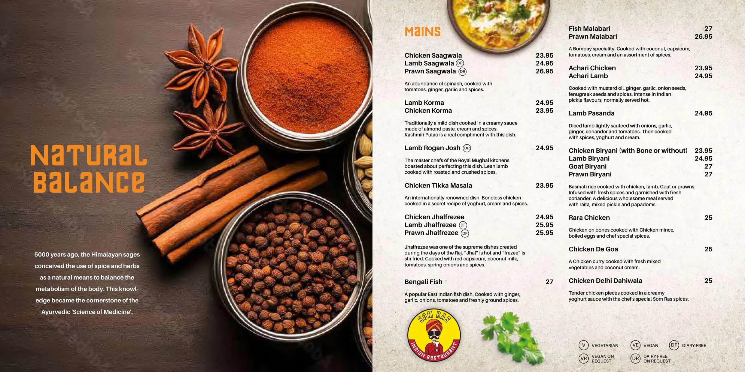 Som Ras Indian menu, page 9