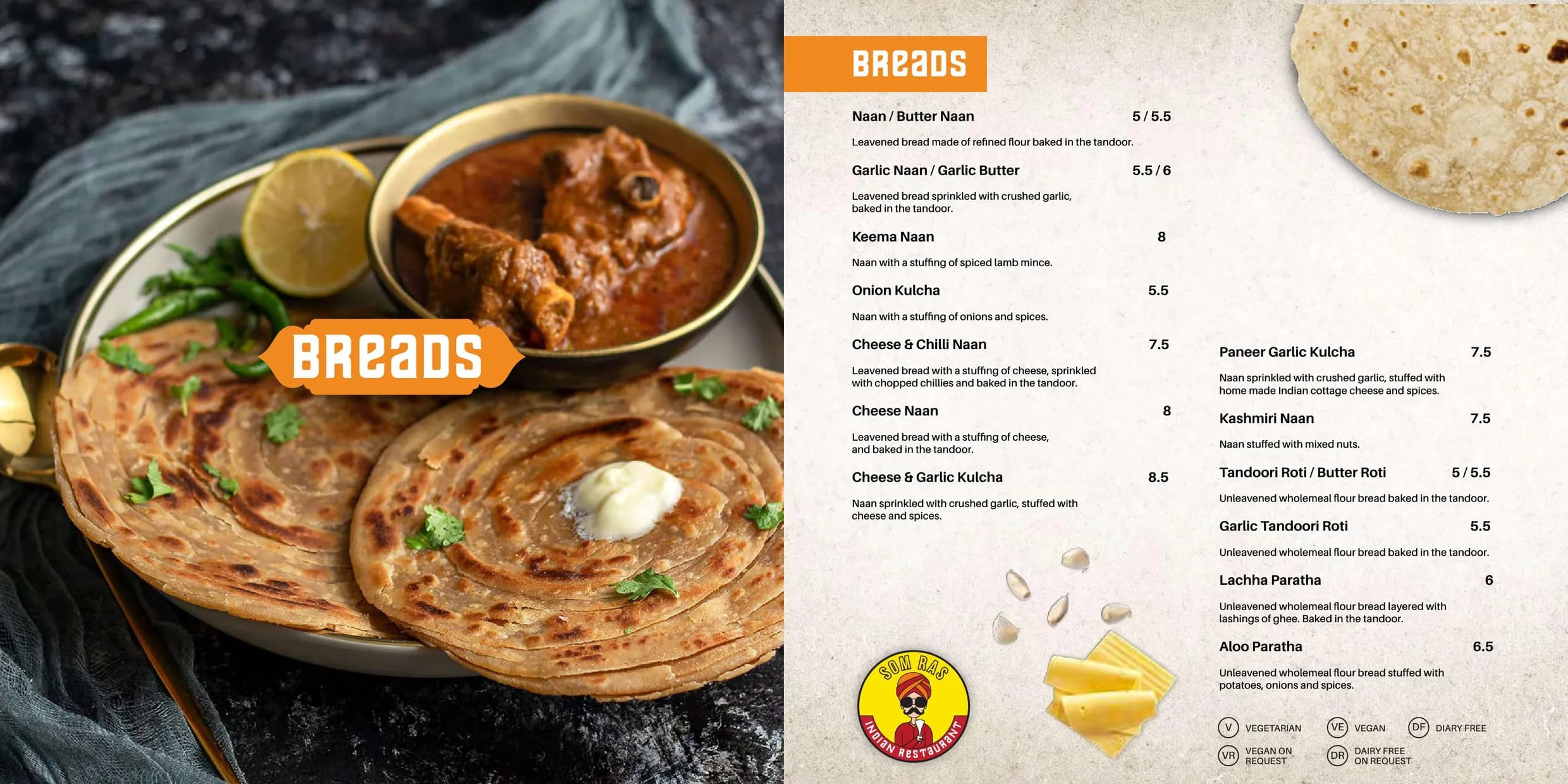 Som Ras Indian menu, page 15