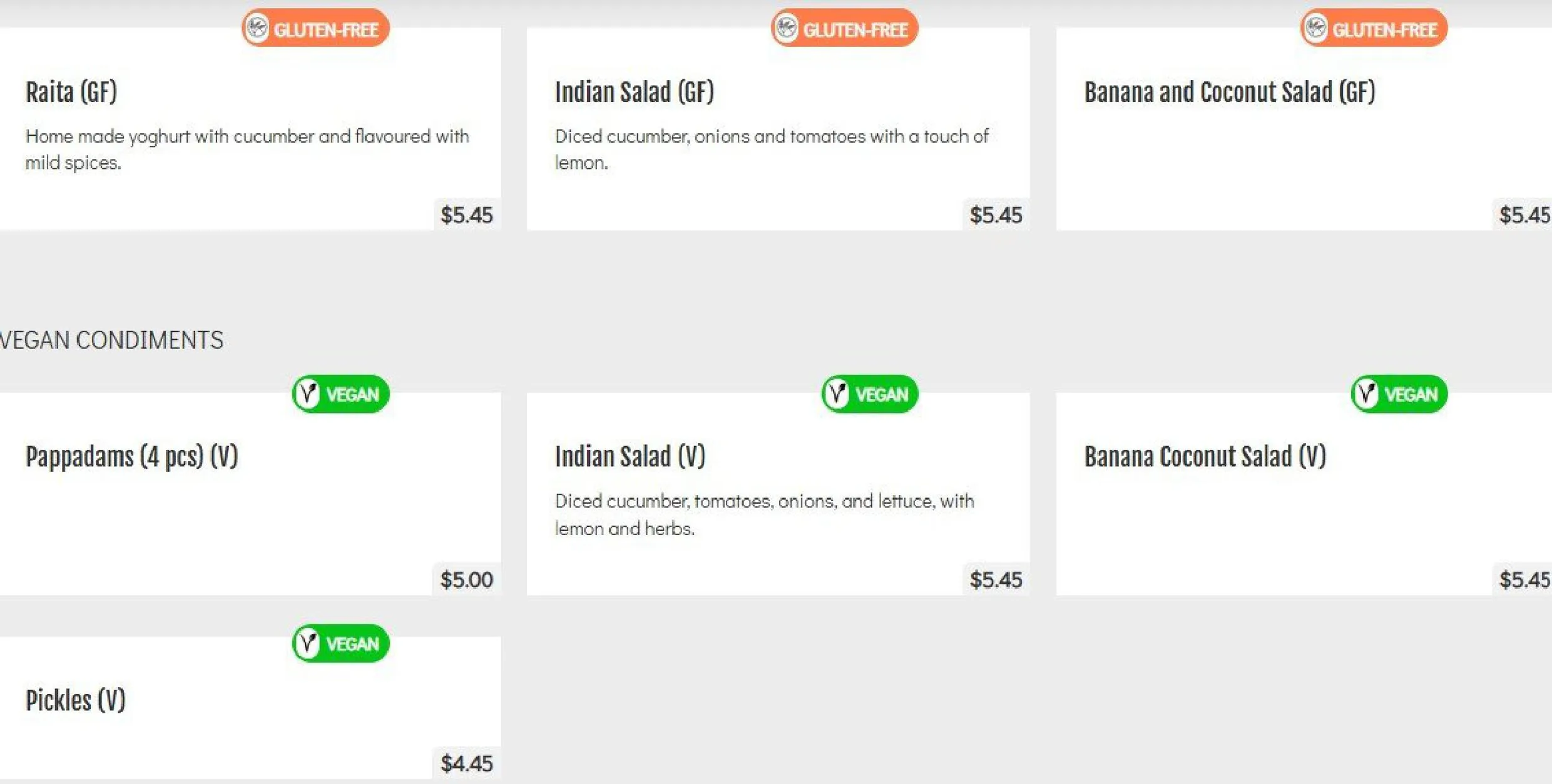 Indian Hut menu, page 13
