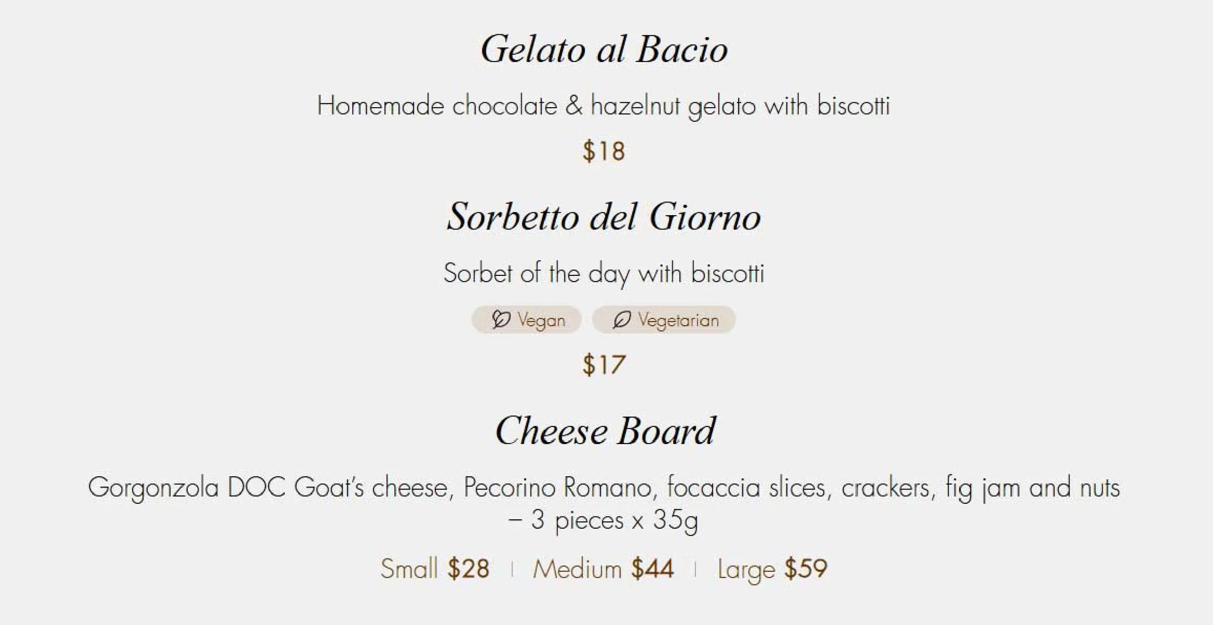 Geppetto Trattoria menu, page 6