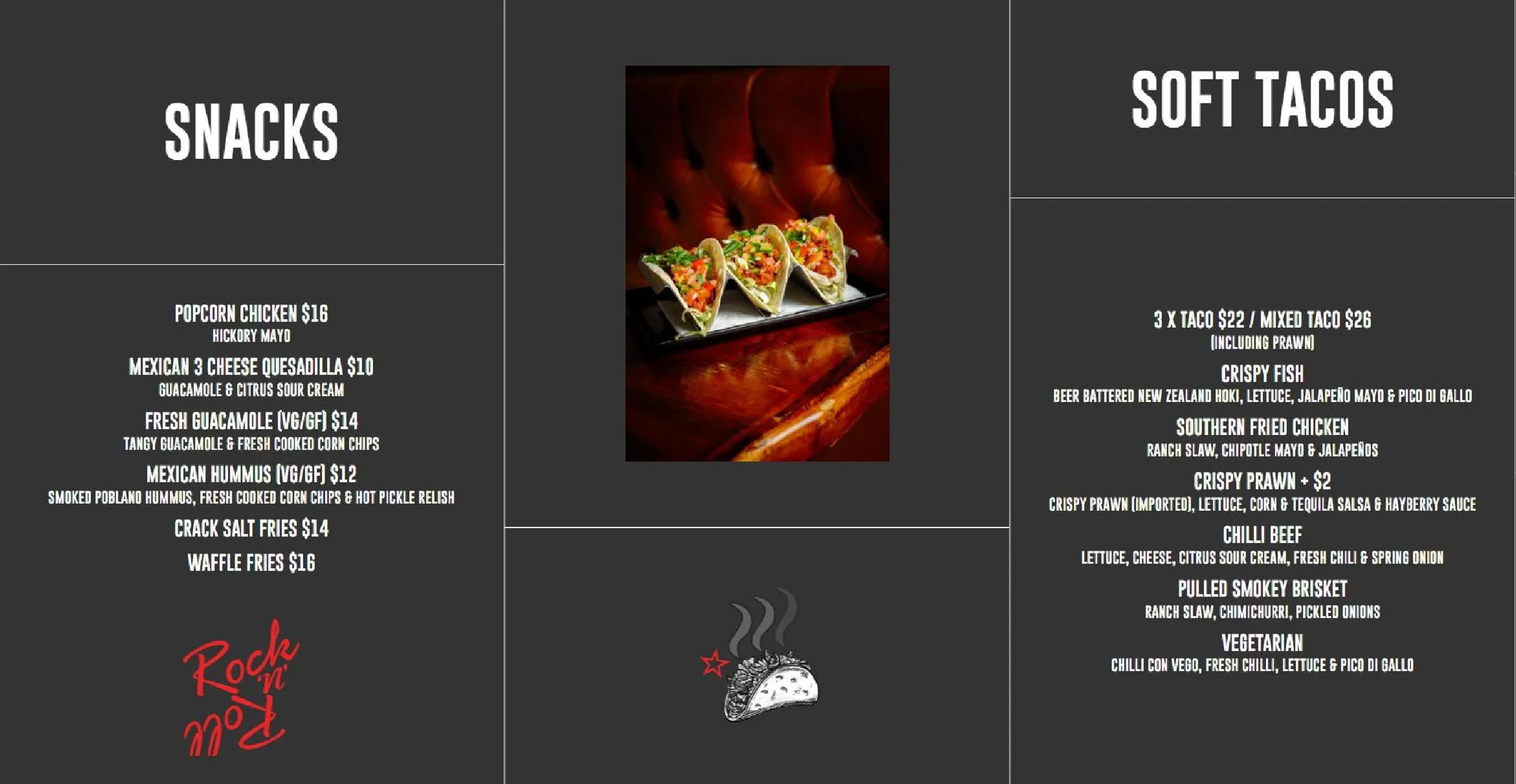 The Hayberry menu, page 1