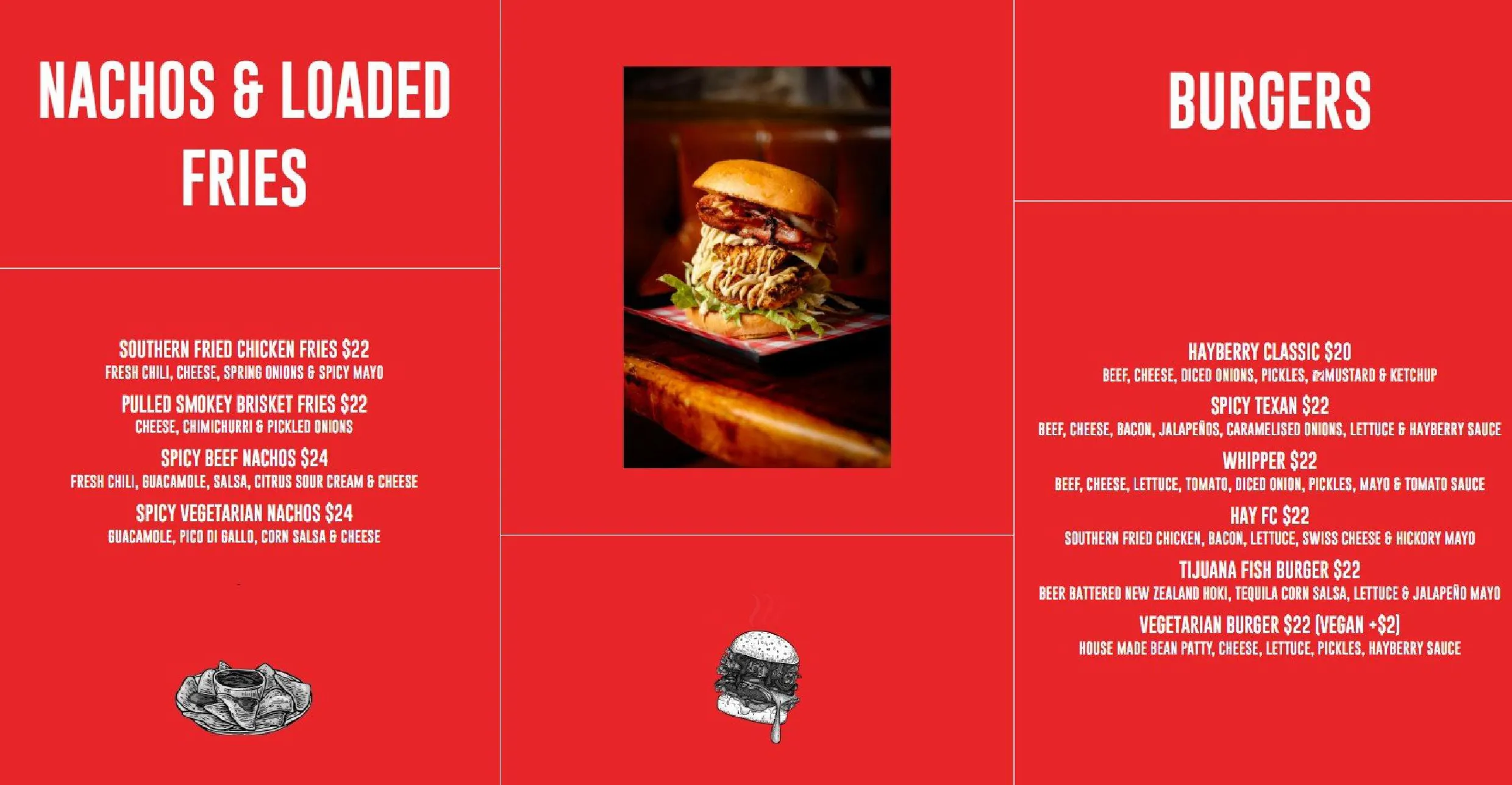 The Hayberry menu, page 3