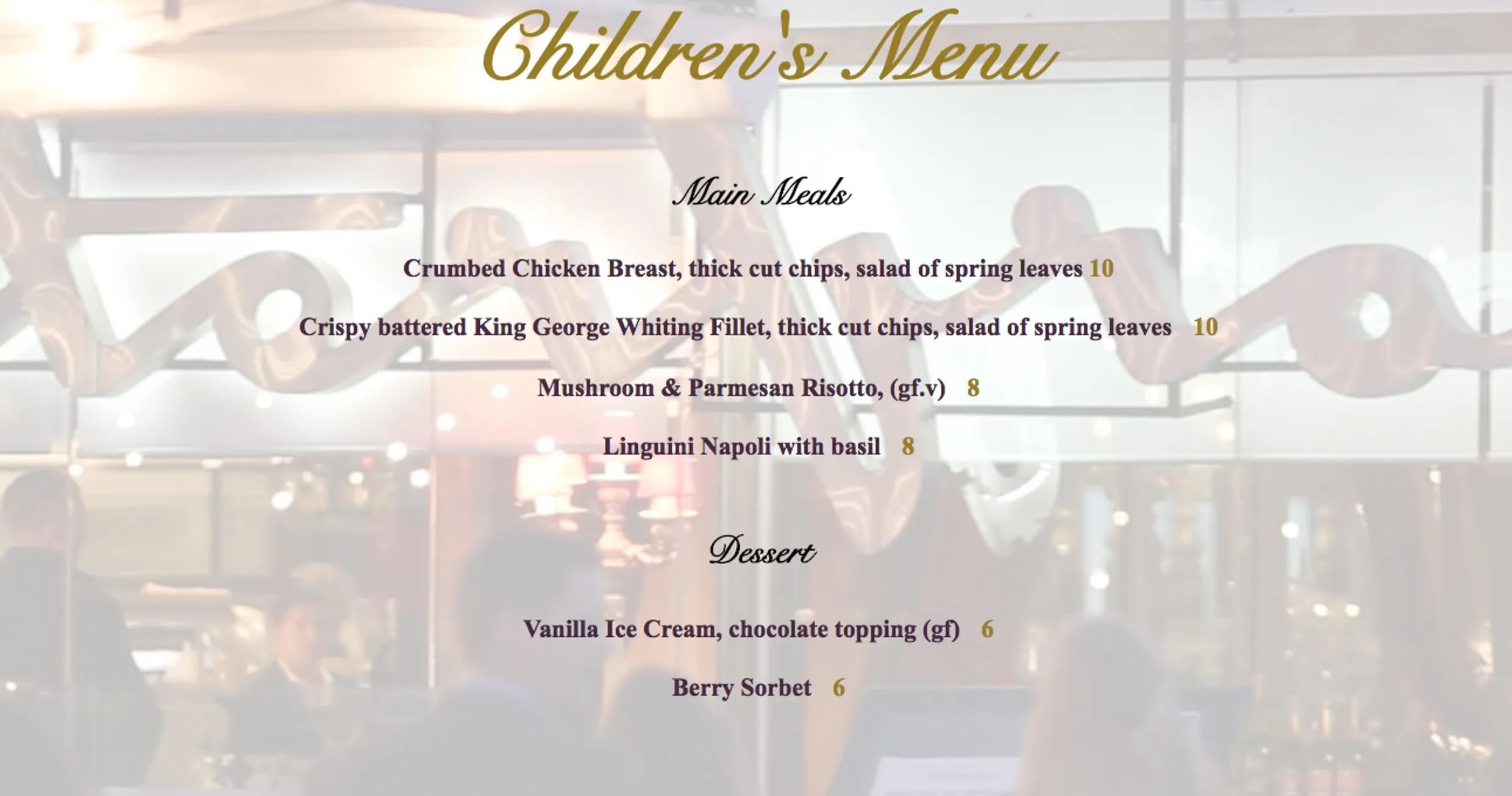 Waterfront Port Melbourne menu, page 15