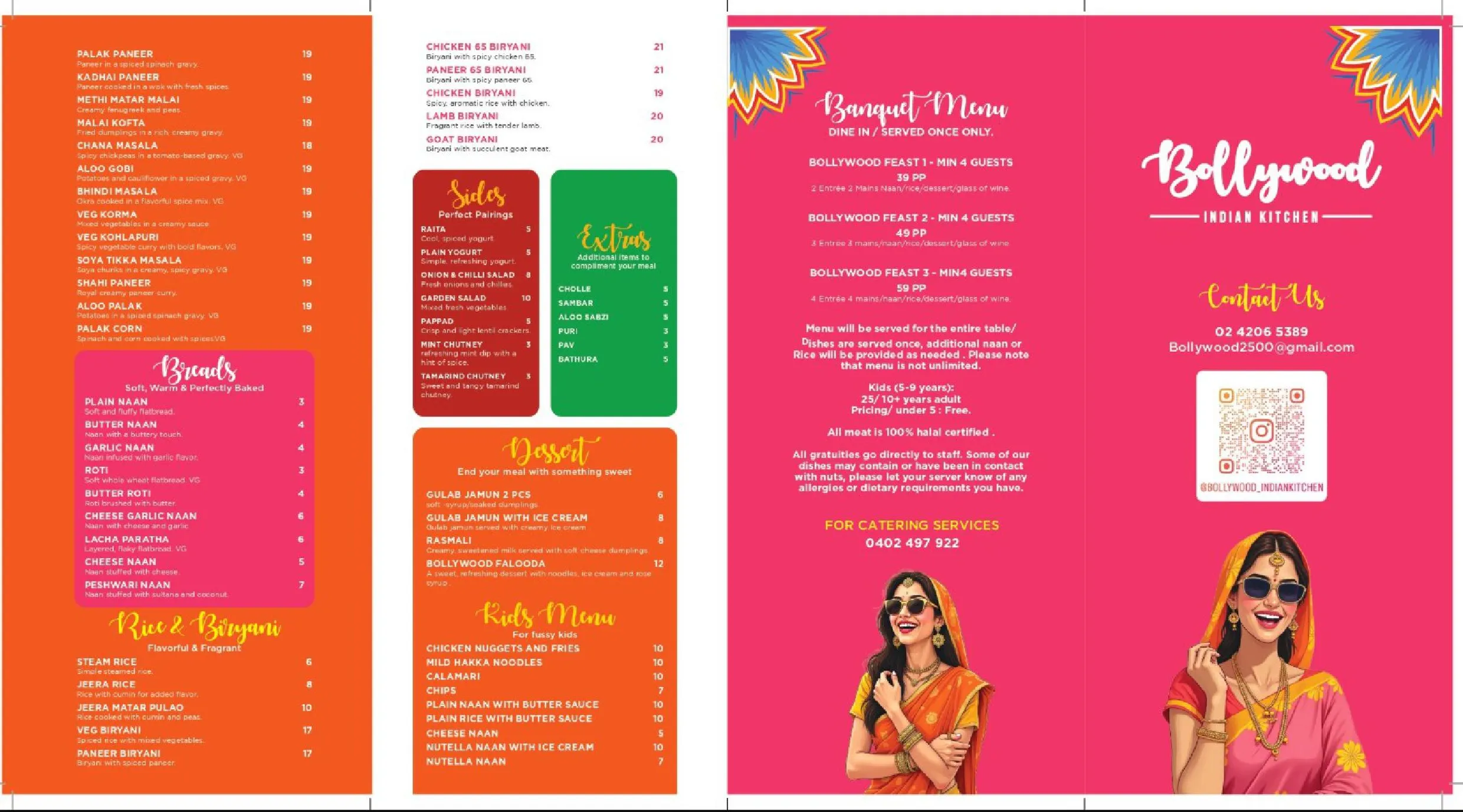 Bollywood Indian Kitchen menu, page 1