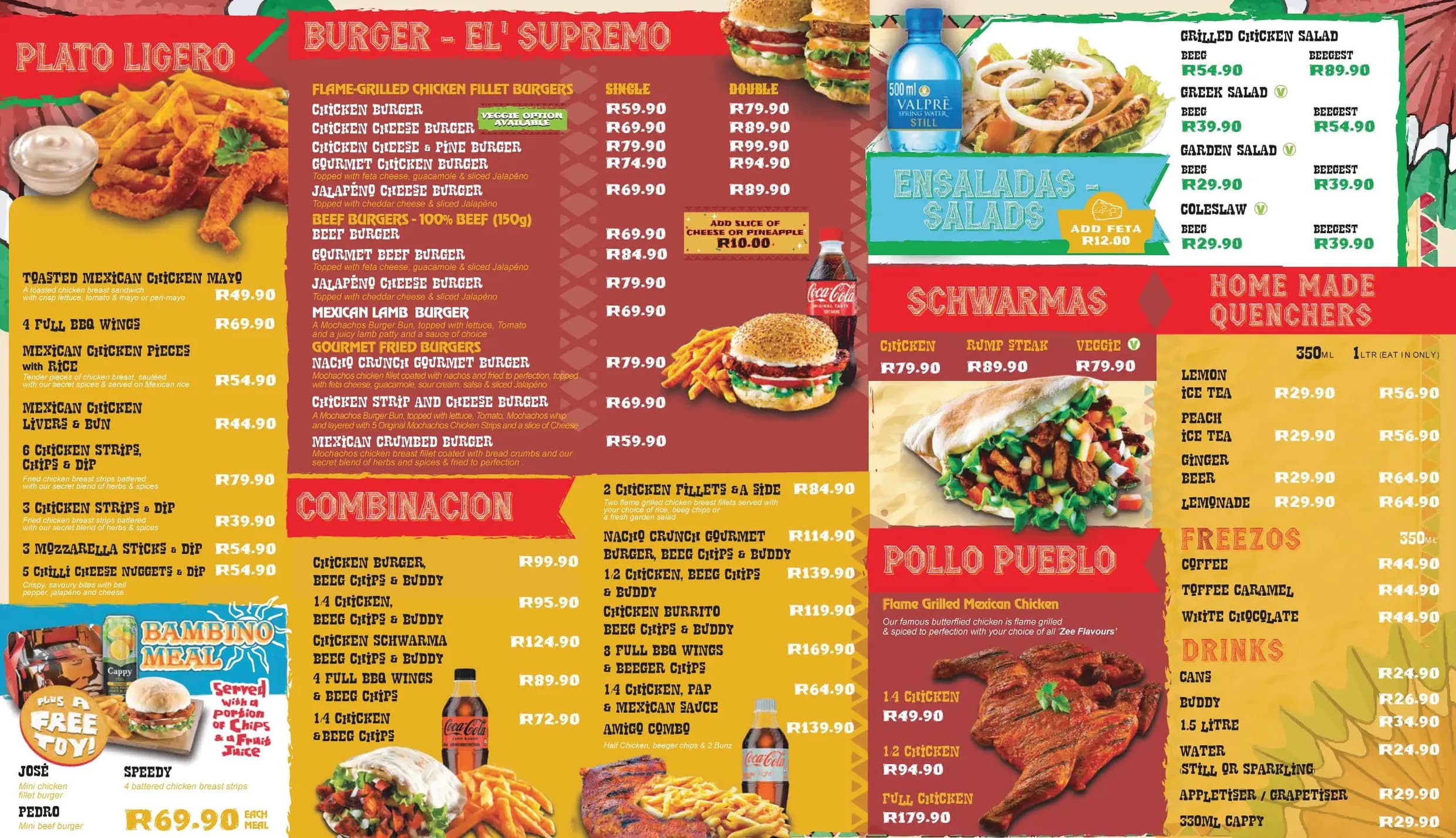 Mochachos menu, page 1