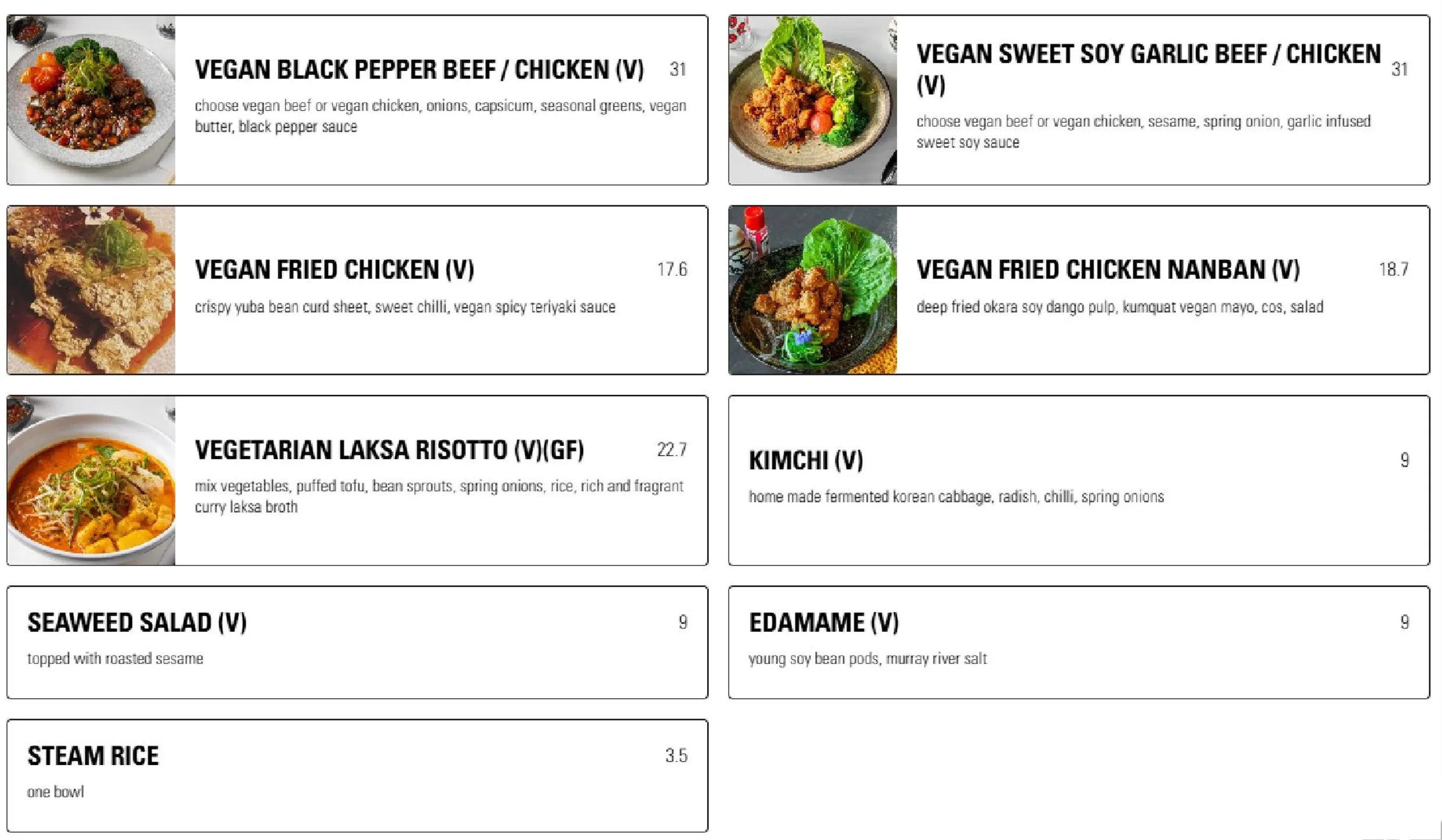 Shizuku Ramen menu, page 14