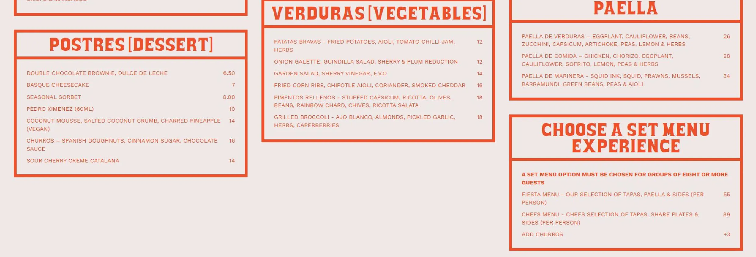 Comida menu, page 3