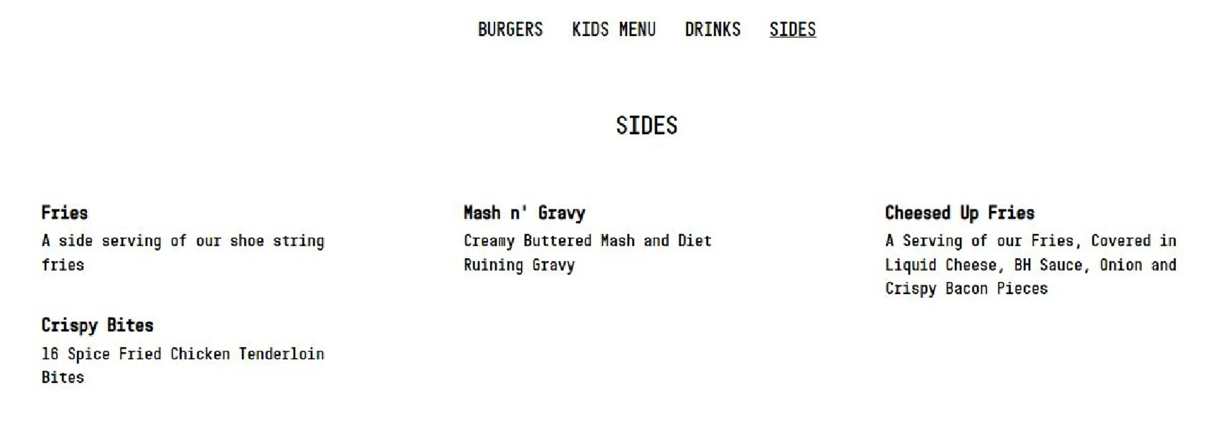 Burger Head Penrith menu, page 4