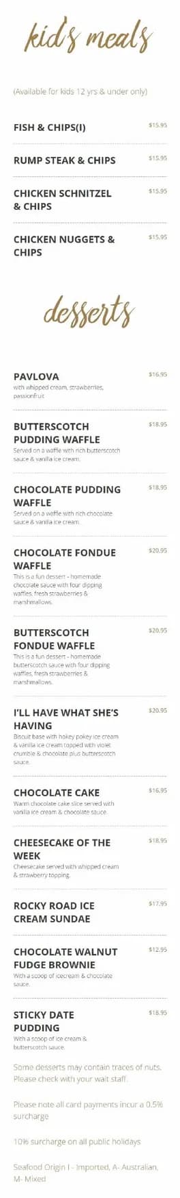 Griddle Restaurant menu, page 8