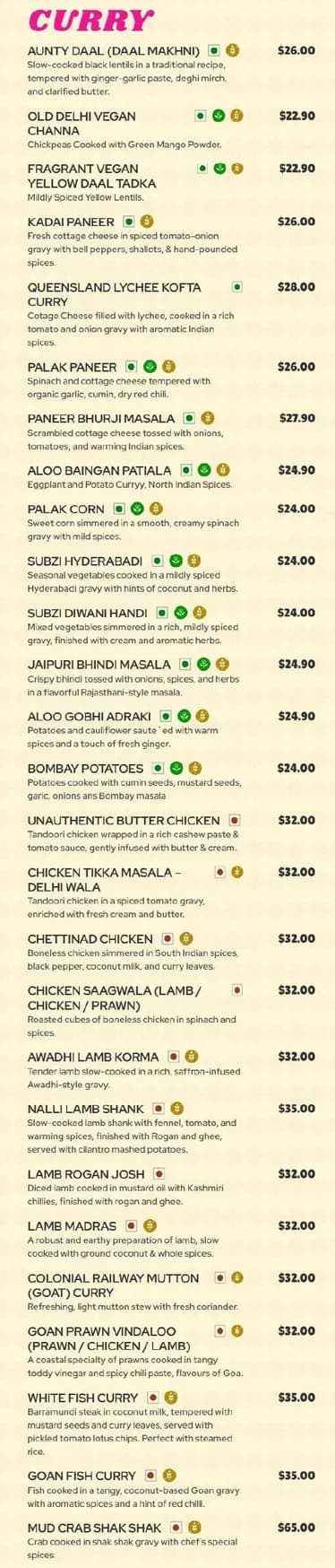 Pinky Ji menu, page 3