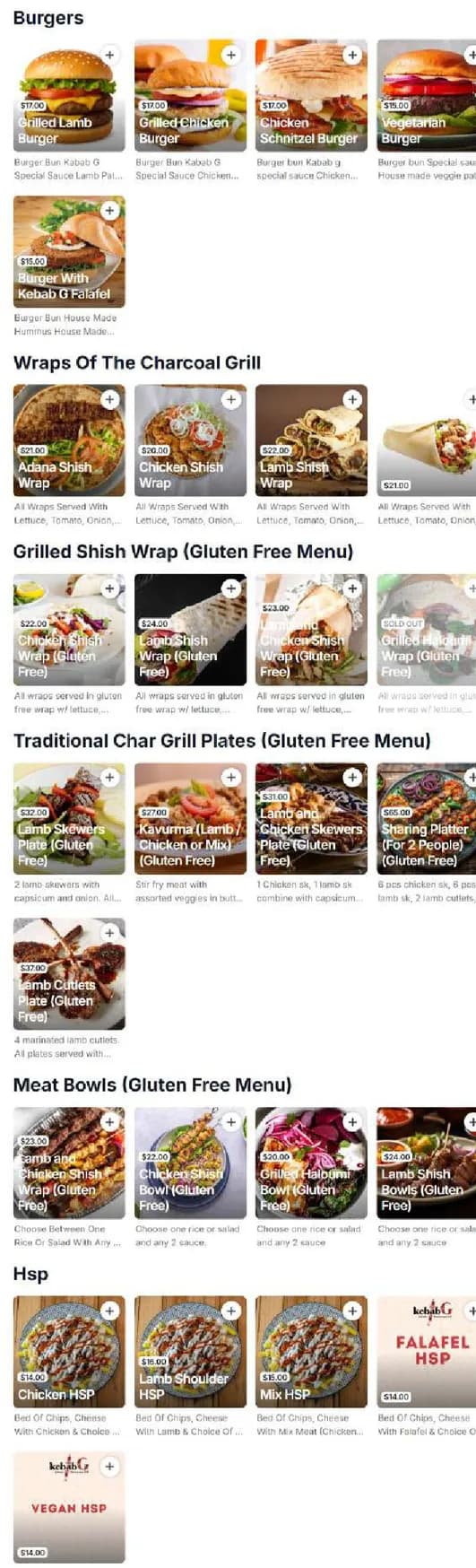 KebabG Authentic Mediterranean Grill Restaurant menu, page 5