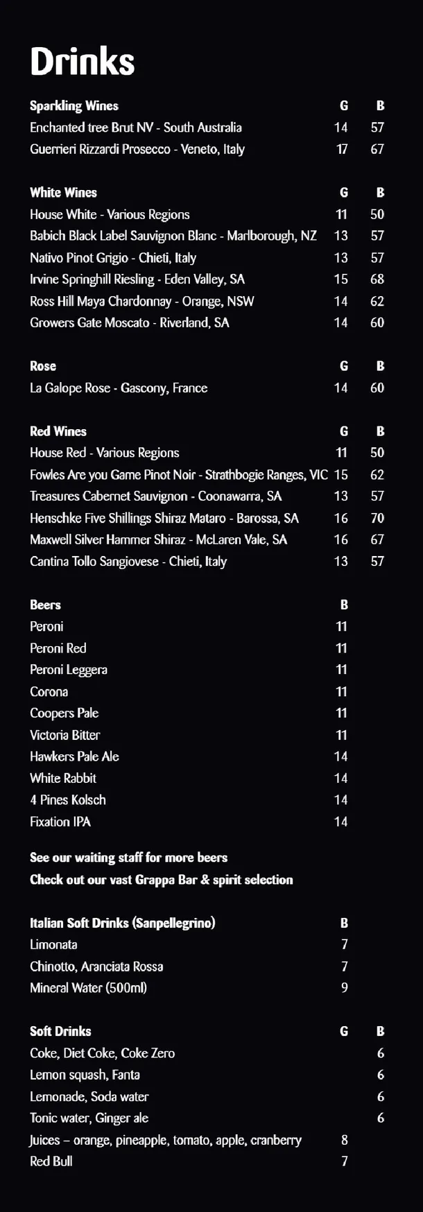 Triim menu, page 6
