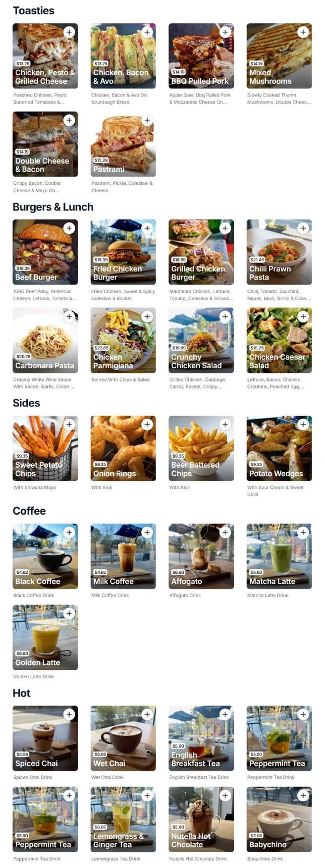 Denmark Hill Kafe menu, page 2
