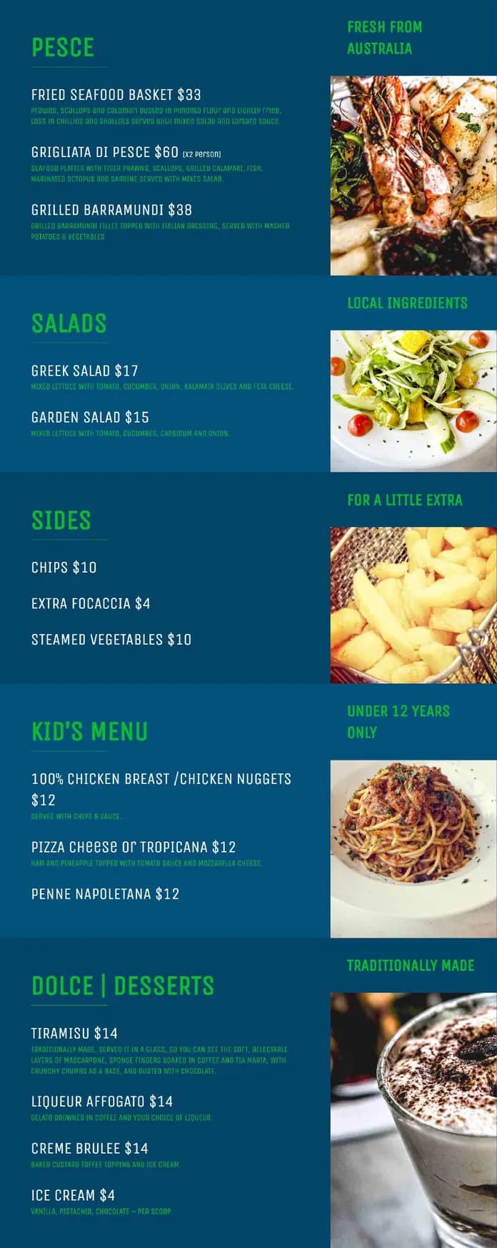 Portorosa menu, page 3