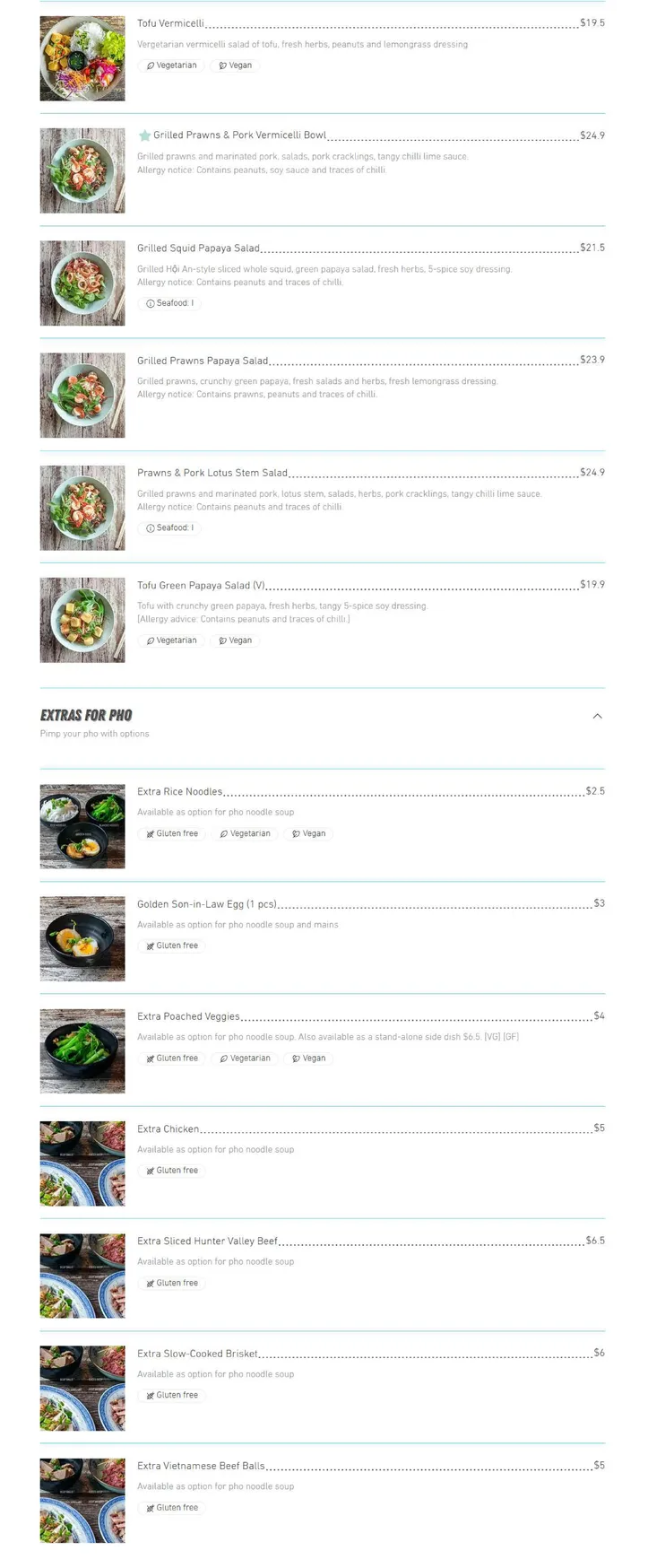Madame Nhu Crown St menu, page 5