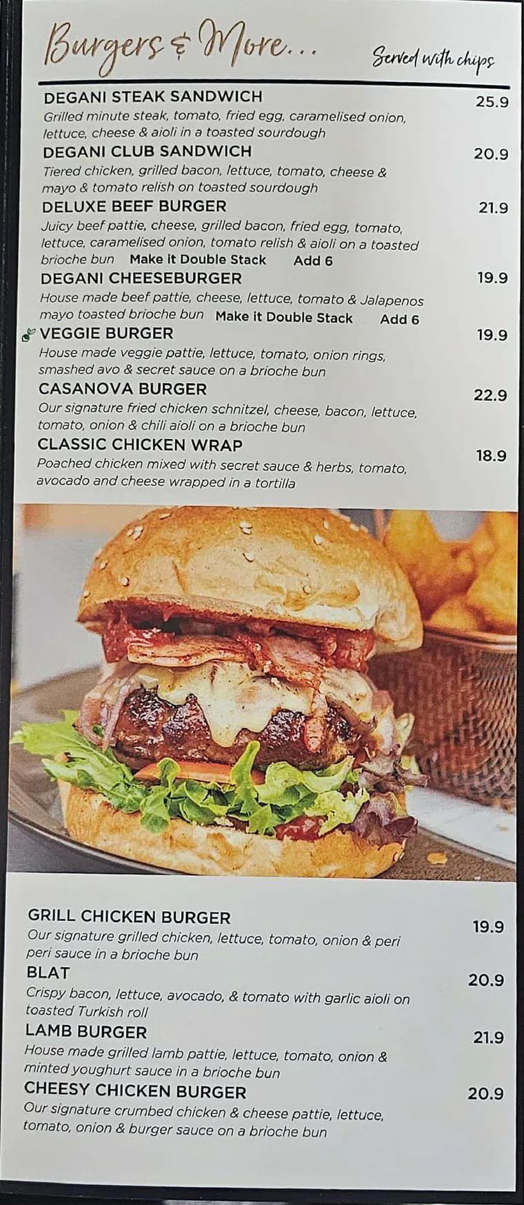 Degani Bentons Square menu, page 3