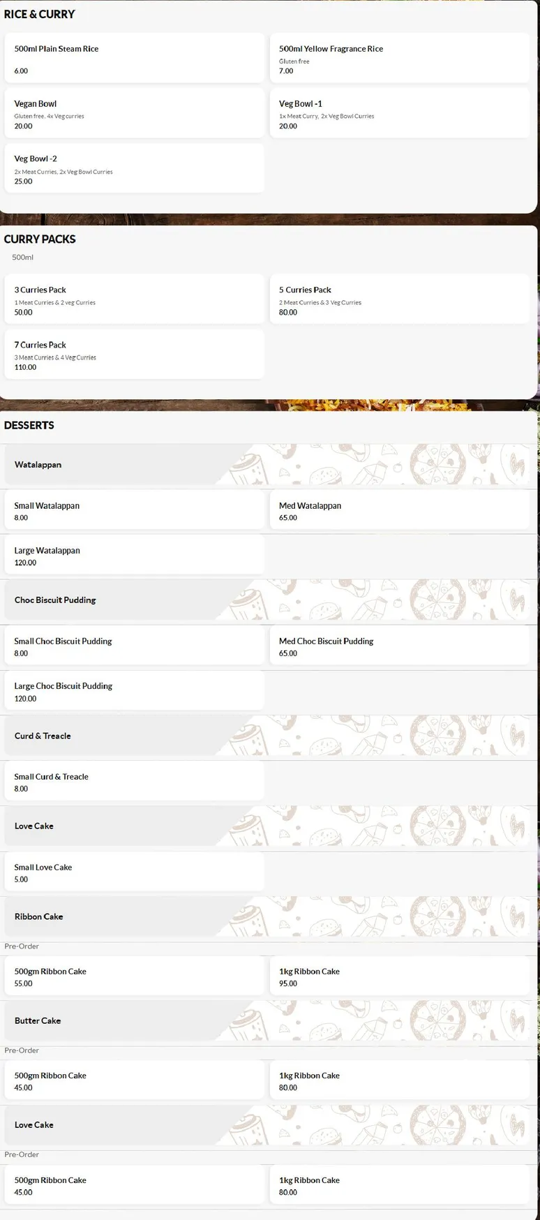 Pettah Road menu, page 8