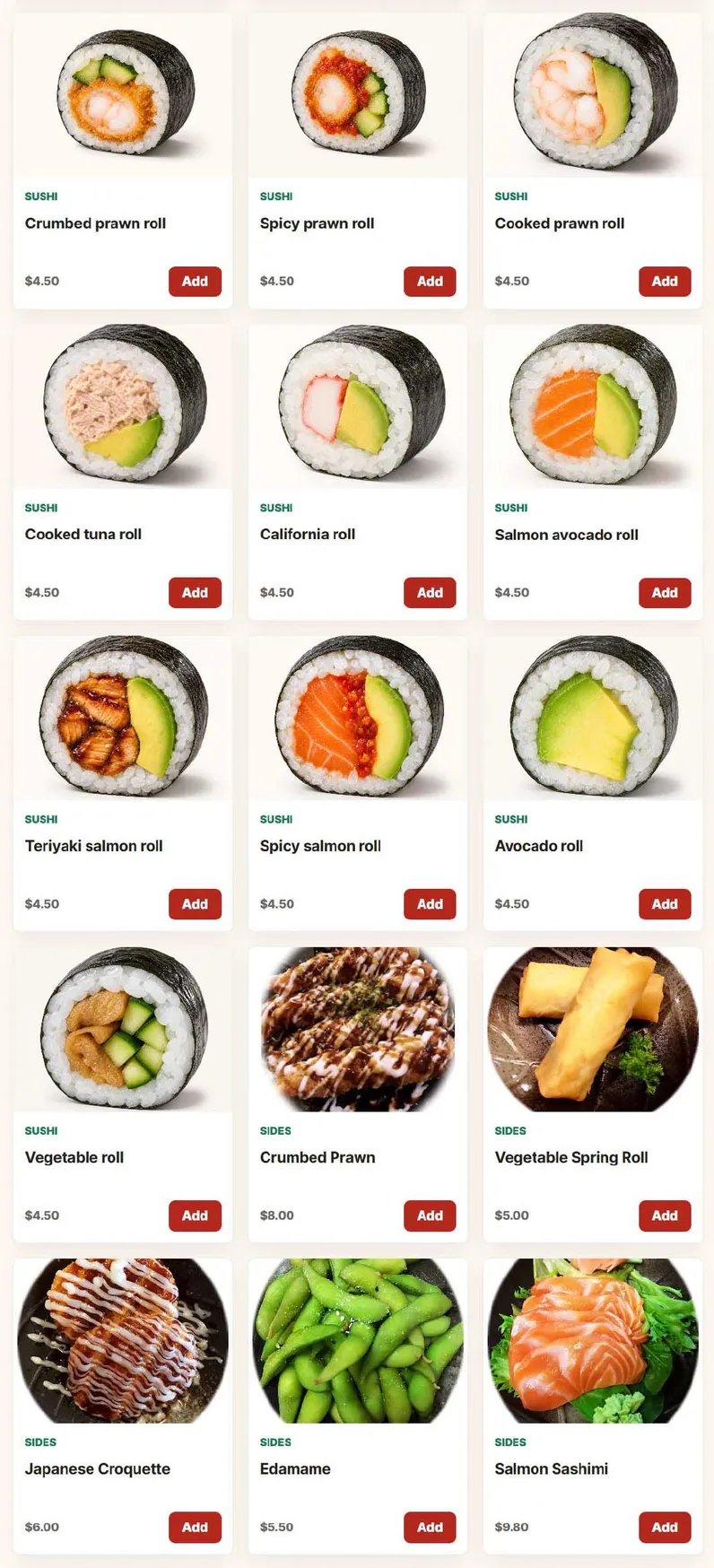 Argyle Pantry menu, page 4