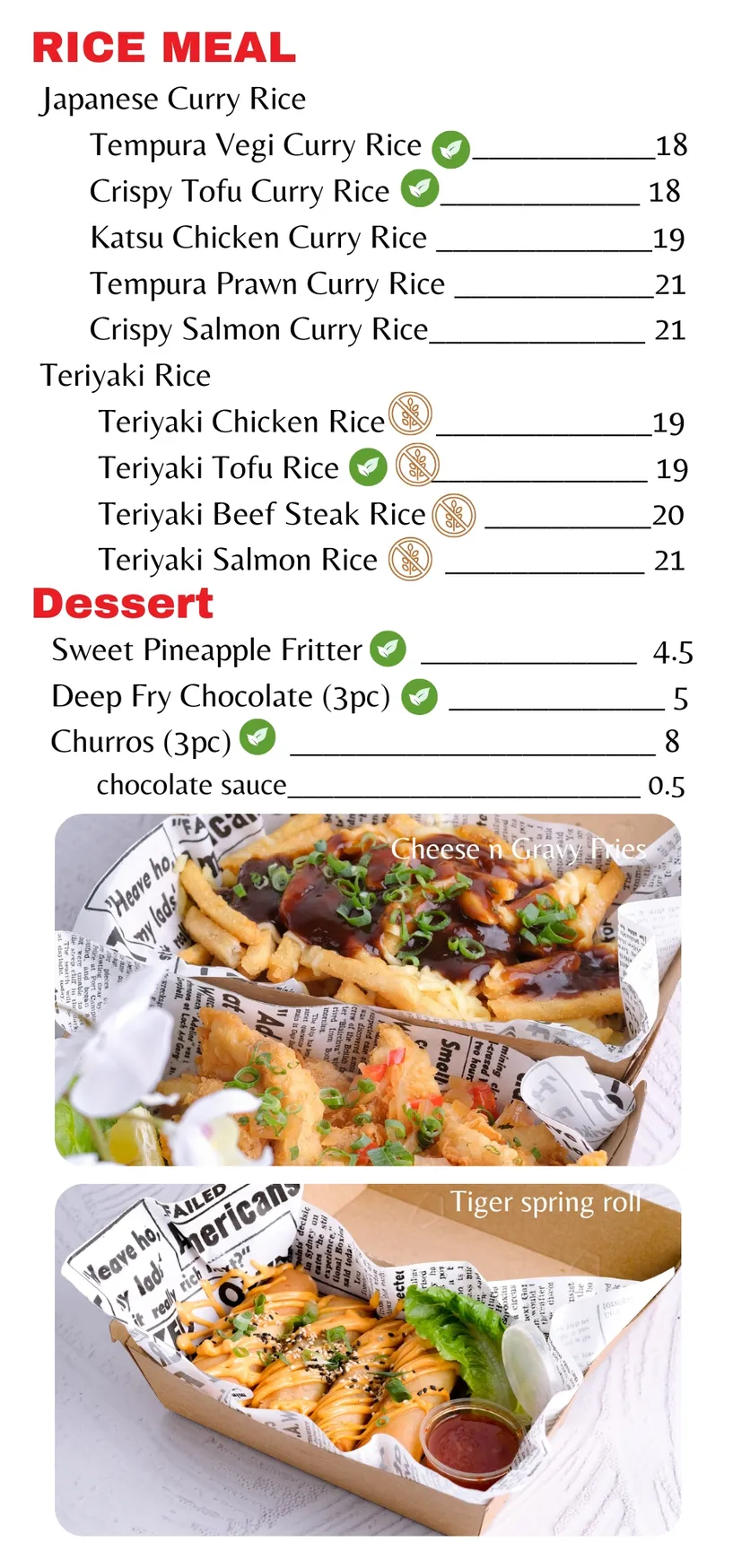 Koi Fish n Chips menu, page 3