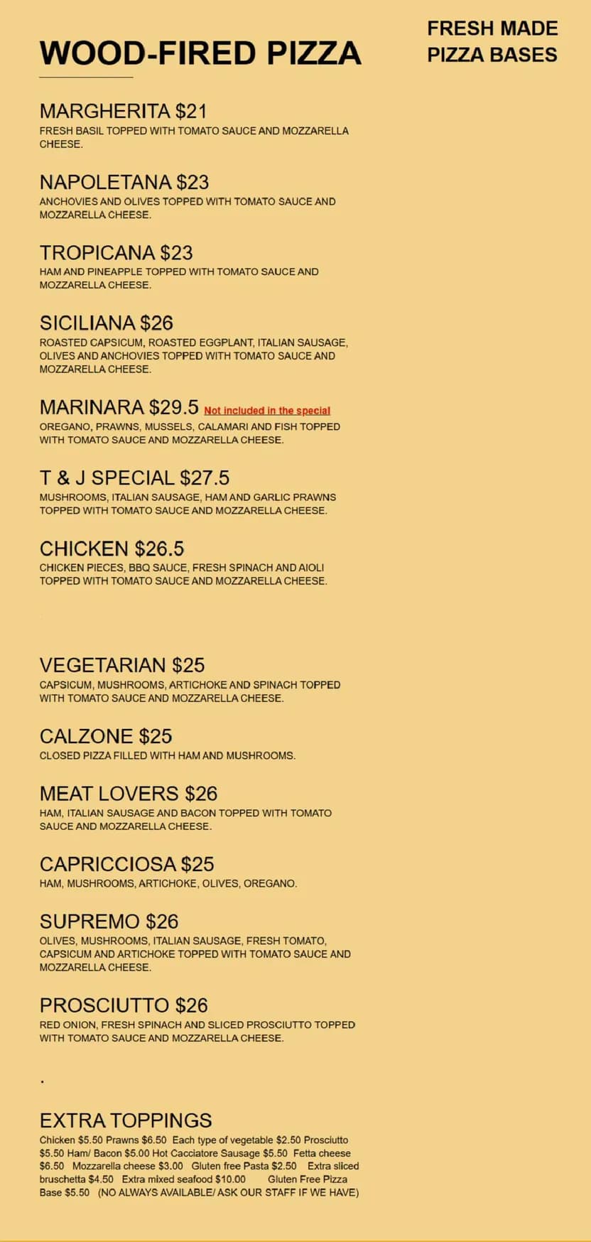 Portorosa Spearwood menu, page 4