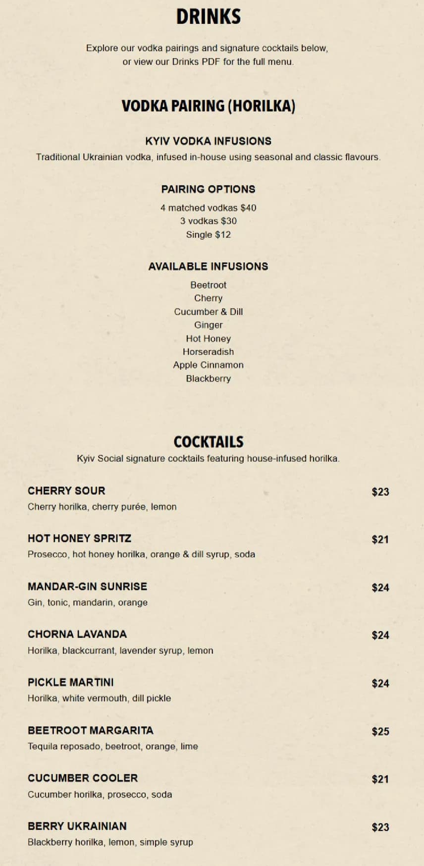 Kyiv Social menu, page 5