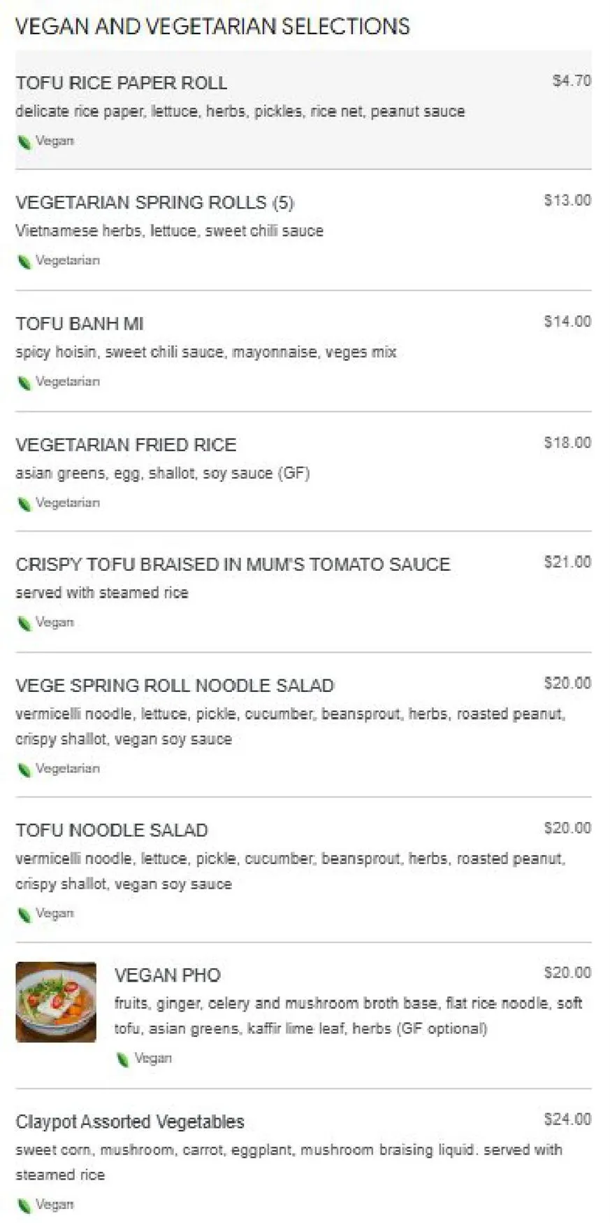 Grandma Đặng menu, page 7