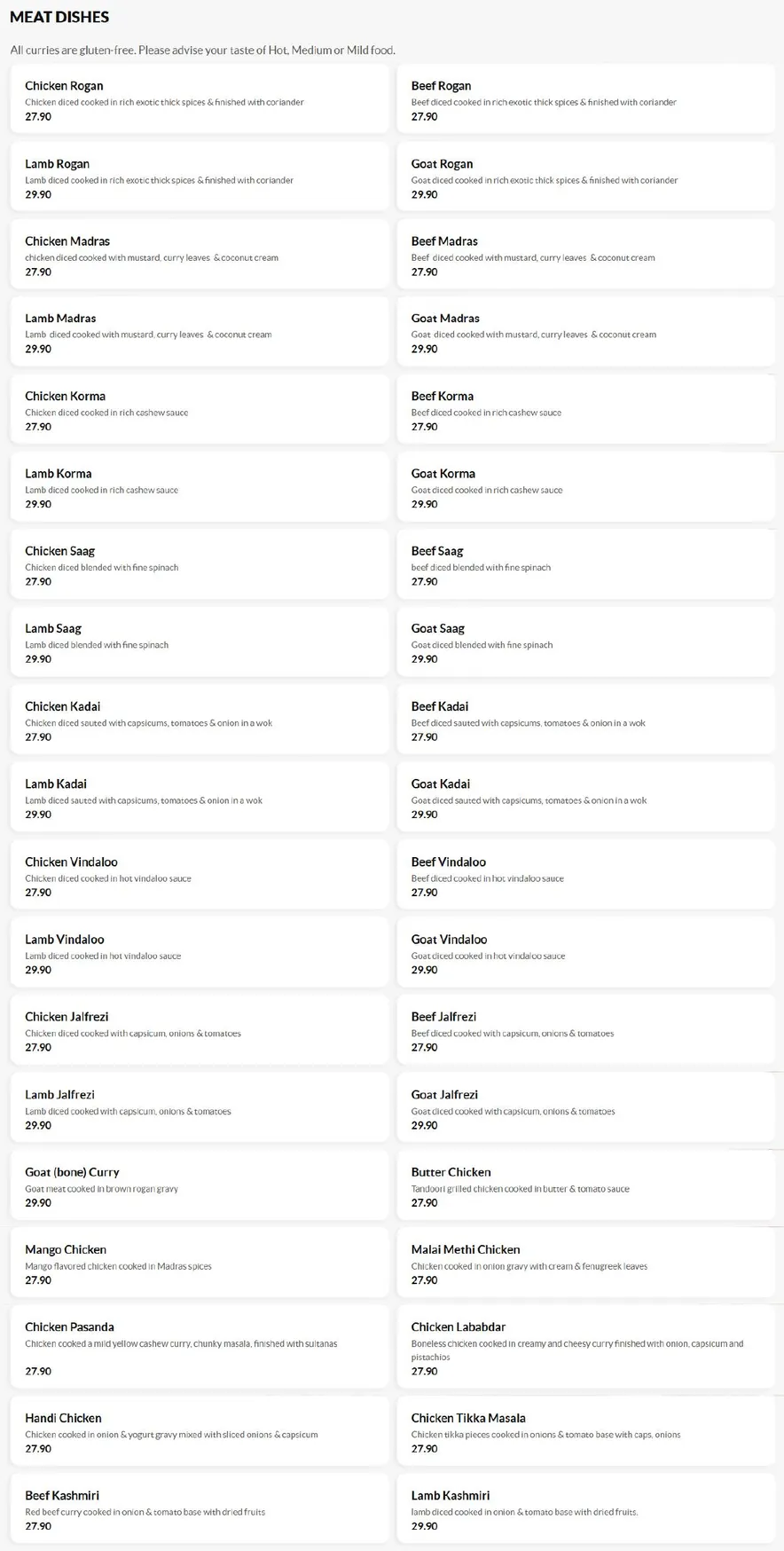Spicy Bite menu, page 3
