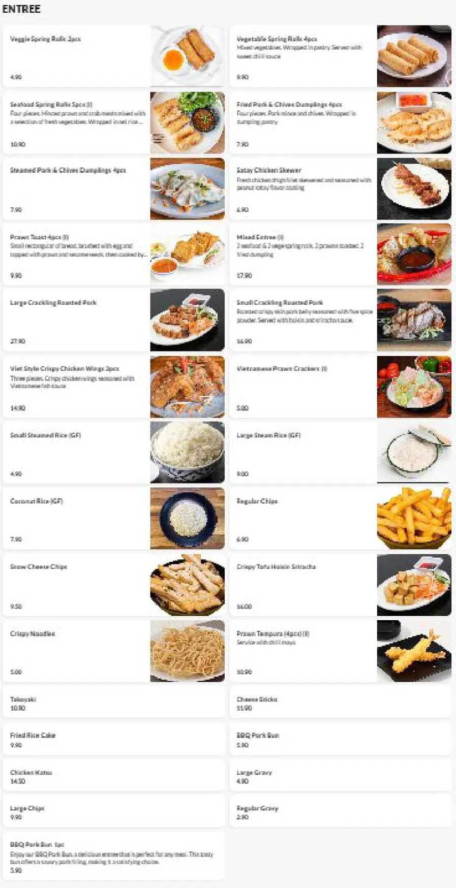 OGRILL / Saigon Express Lounge & Bar menu, page 1